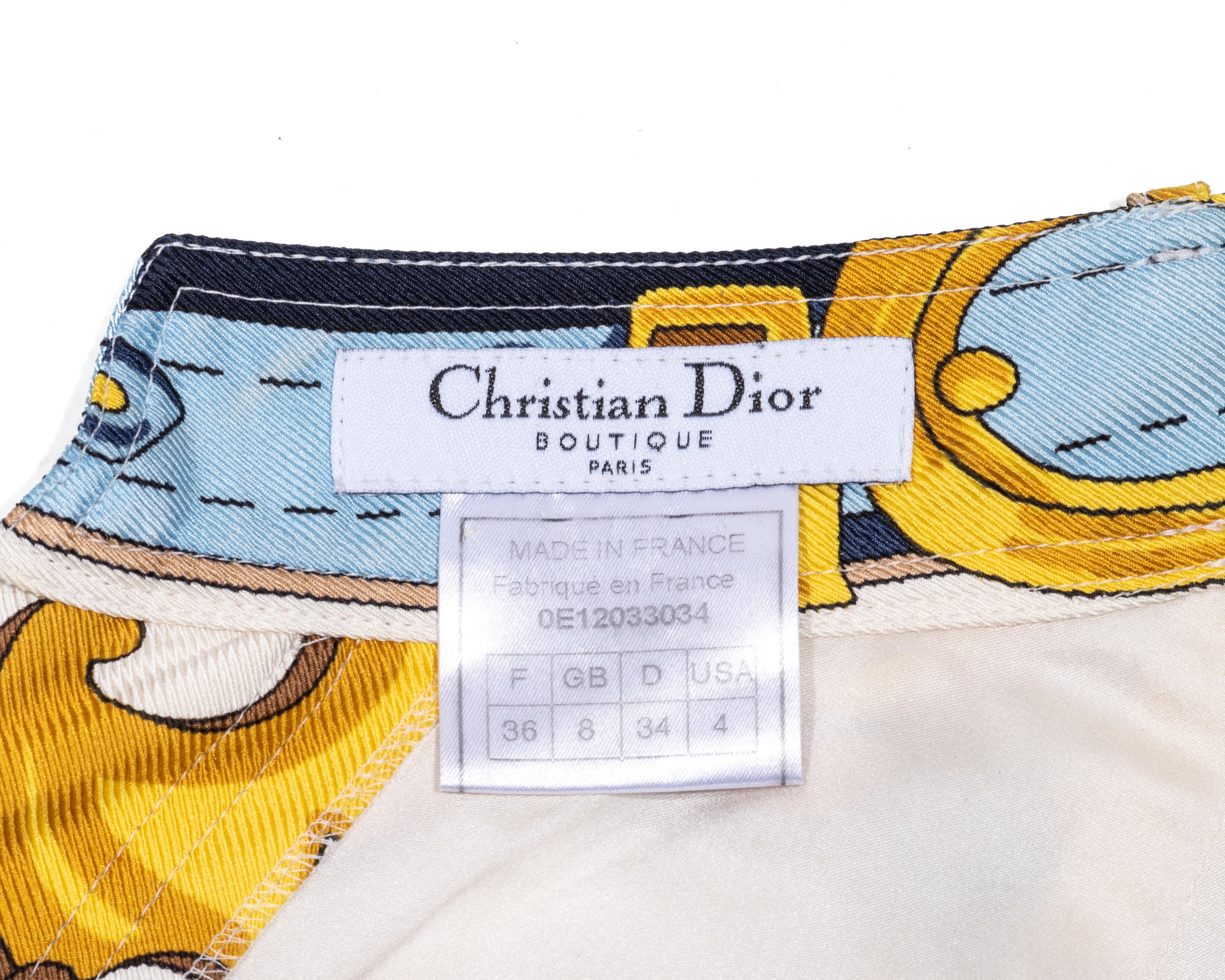 Christian Dior by John Galliano skirt, top and belt ensemble, ss 2000 7