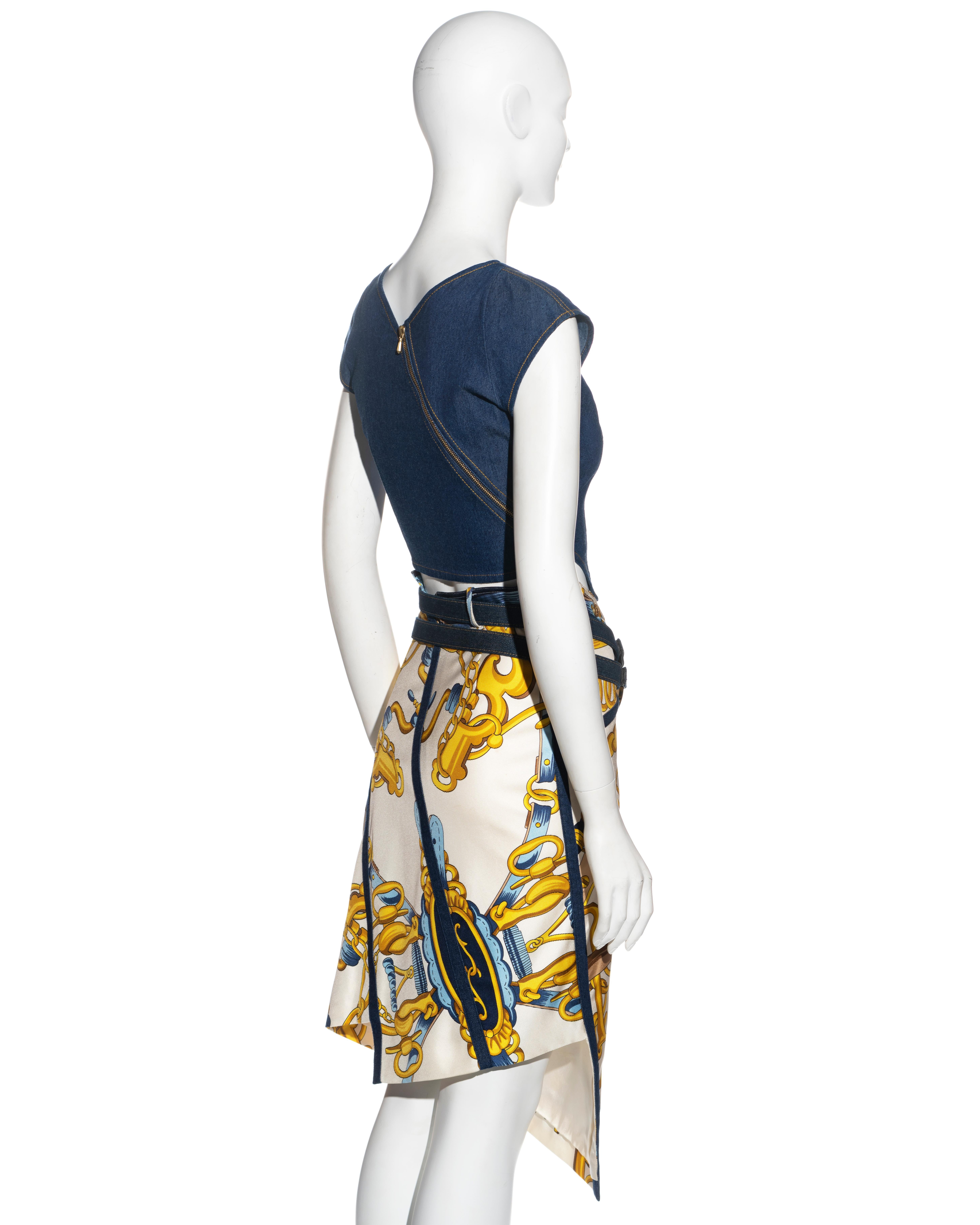 Christian Dior by John Galliano skirt, top and belt ensemble, ss 2000 3