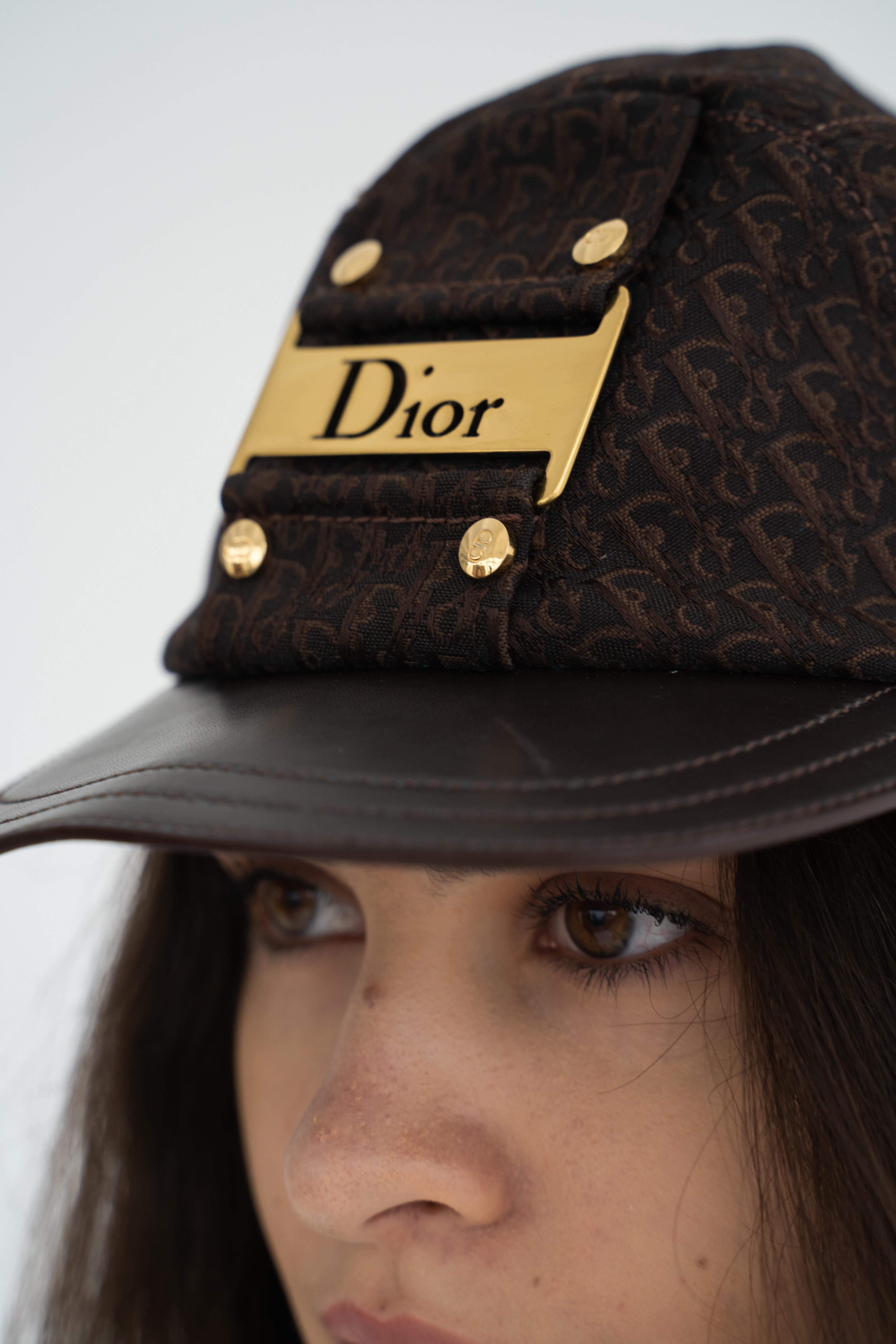 Christian Dior & John Galliano Spring 2002 Street Chic Diorissimo Hat Y2K 57 SZ 10