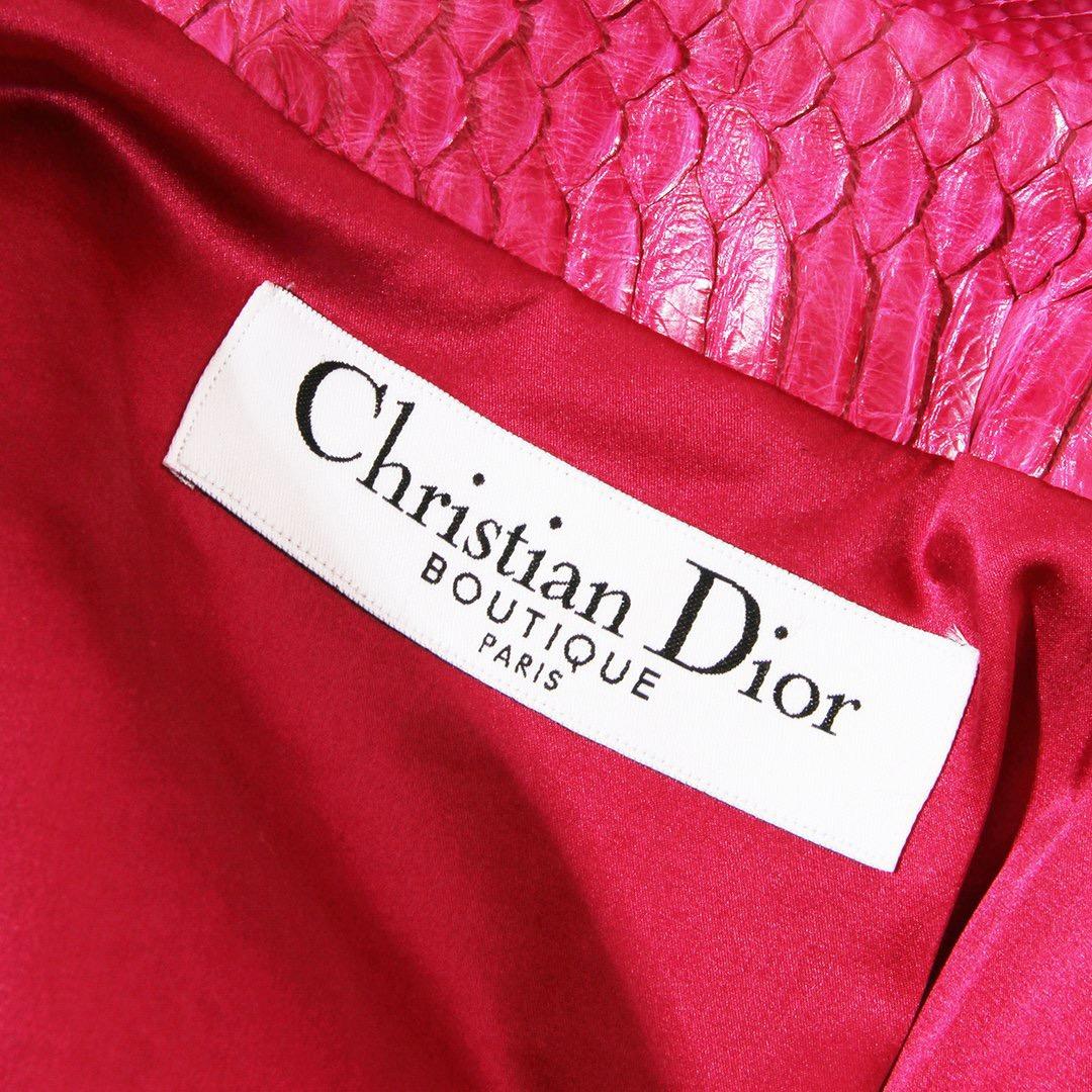 Christian Dior by John Galliano Spring 2004 Fur & Snakeskin Moto Bolero Jacket  1