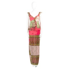 Christian Dior by John Galliano Spring 2004 Silk & Cotton Paisley Skirt set