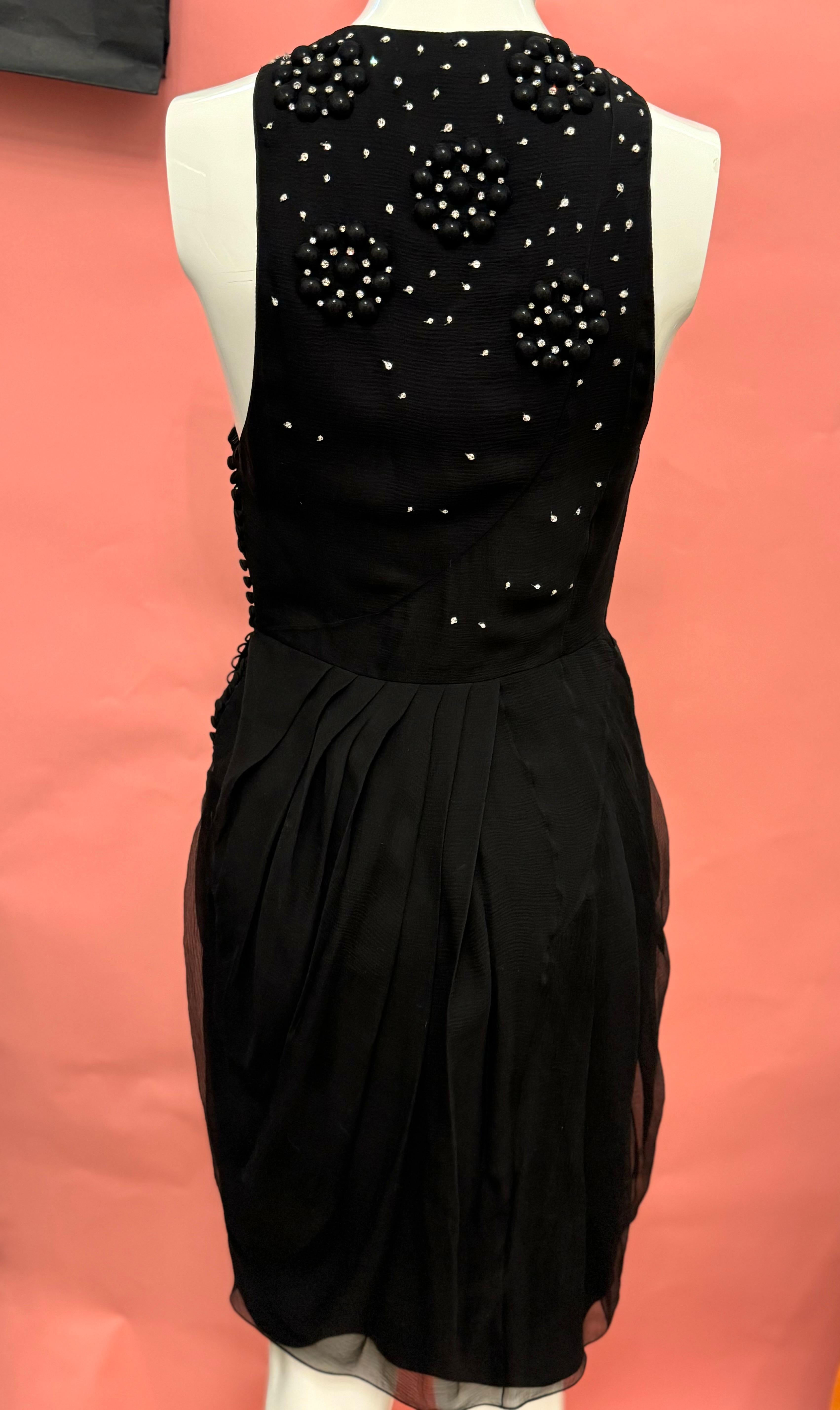 Robe de cocktail en mousseline de soie Christian Dior by John Galliano Spring 2007 en vente 5
