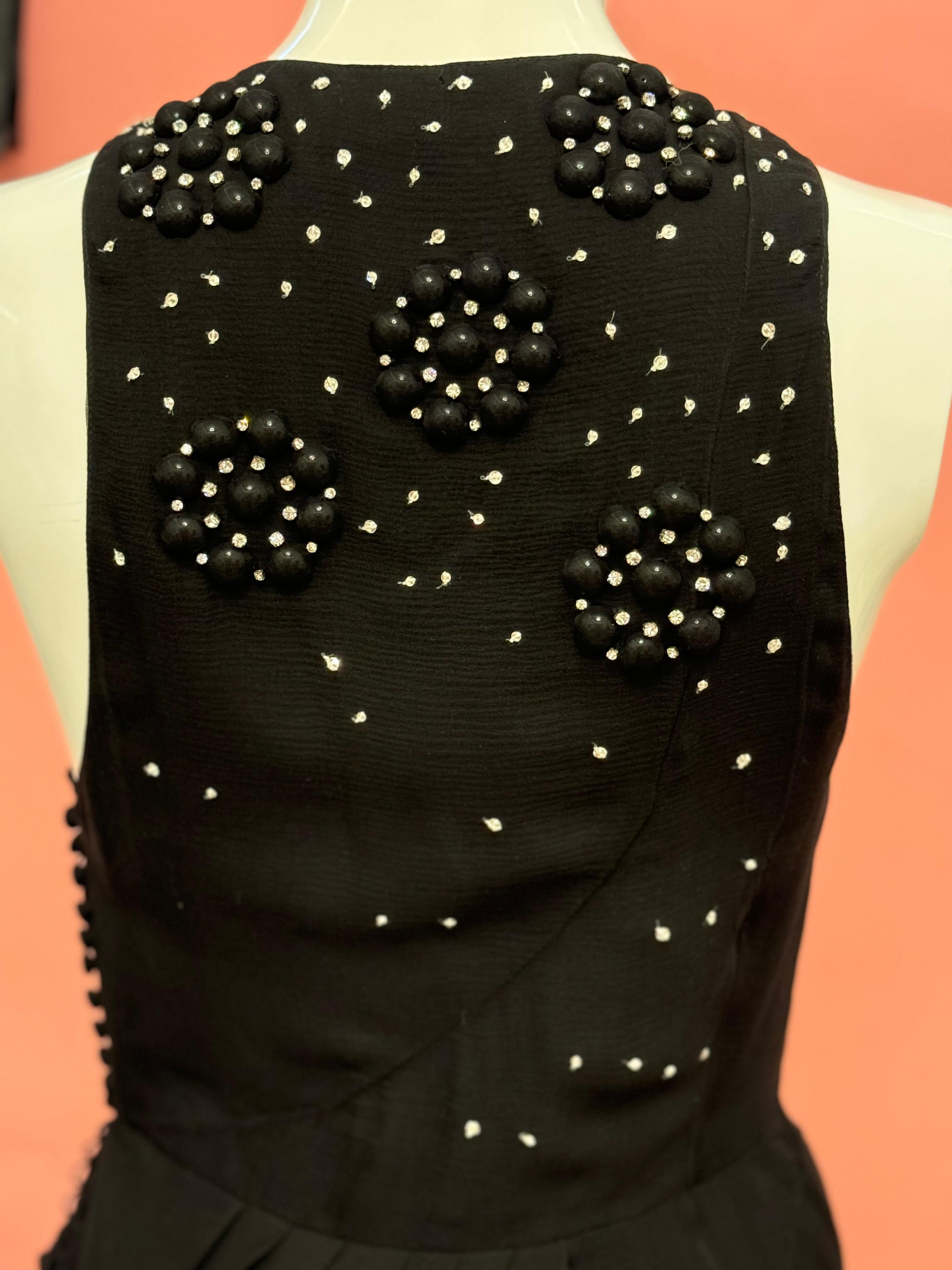 Robe de cocktail en mousseline de soie Christian Dior by John Galliano Spring 2007 en vente 6