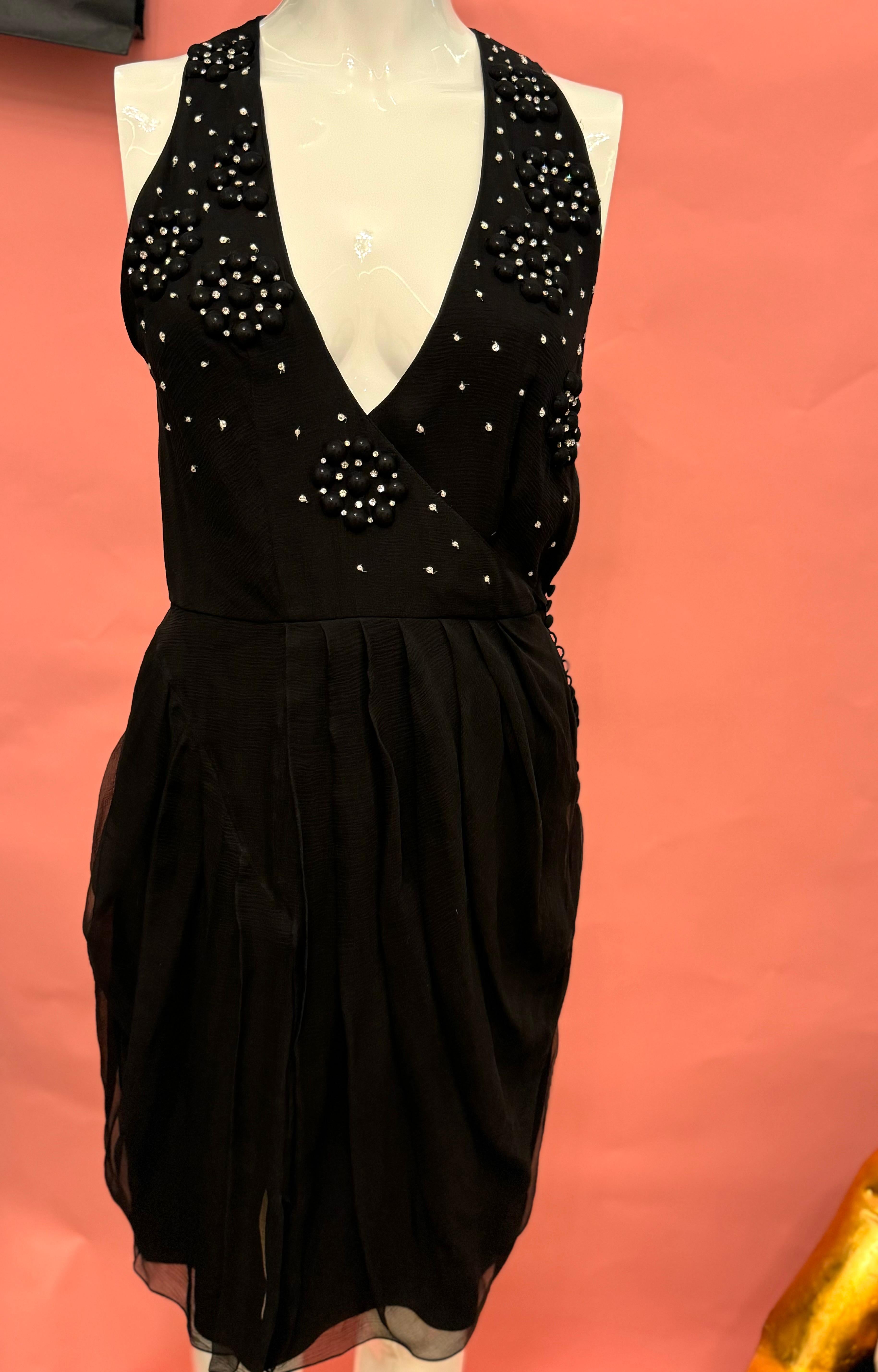 Robe de cocktail en mousseline de soie Christian Dior by John Galliano Spring 2007 en vente 11