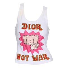 Christian Dior von John Galliano Frühjahr/Sommer 2005 „Dior Not War“ Tanktop