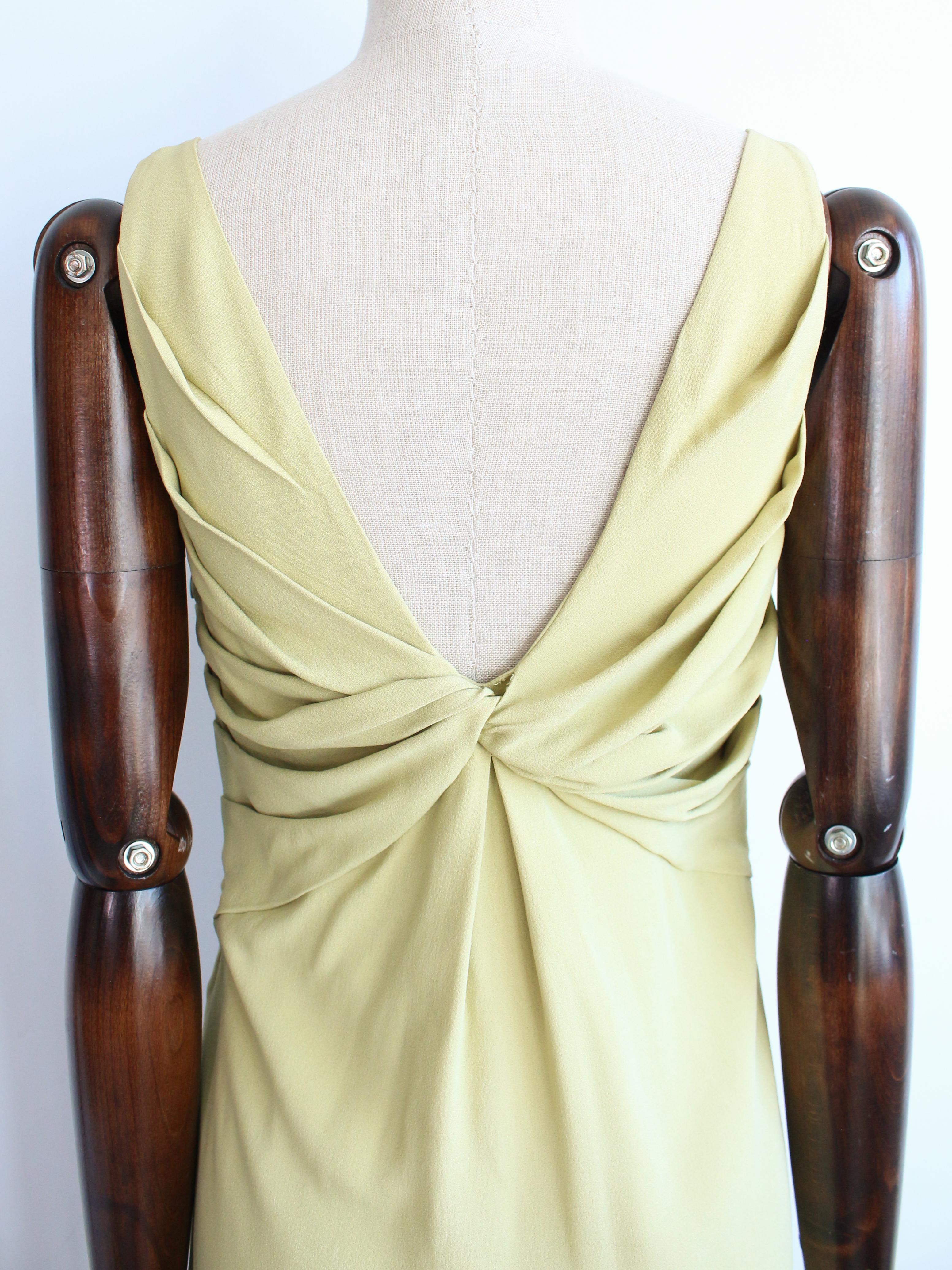 Christian Dior by John Galliano Frühjahr/Sommer 2007 Chartreuse Besticktes Kleid im Angebot 7