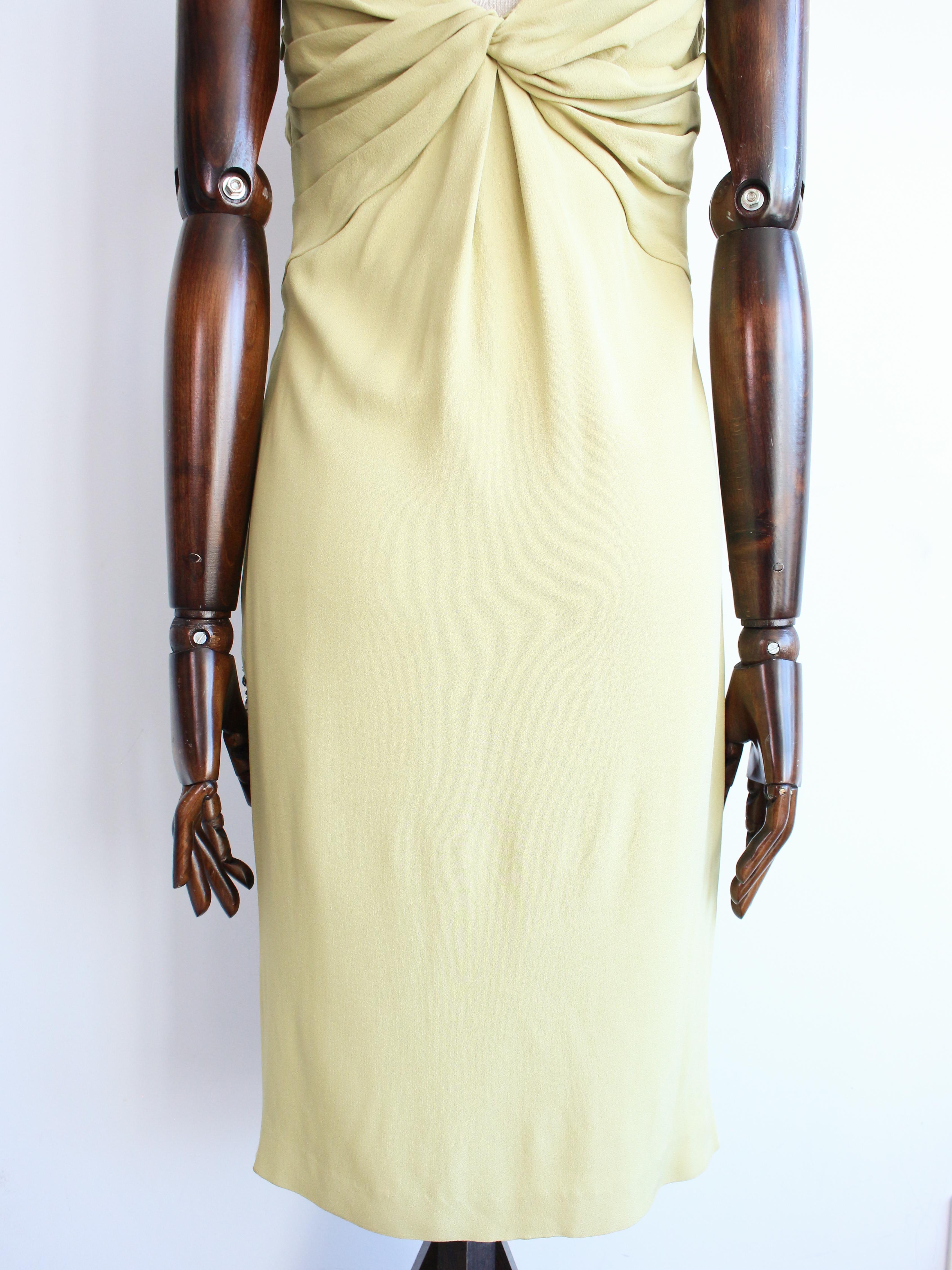Christian Dior by John Galliano Frühjahr/Sommer 2007 Chartreuse Besticktes Kleid im Angebot 9