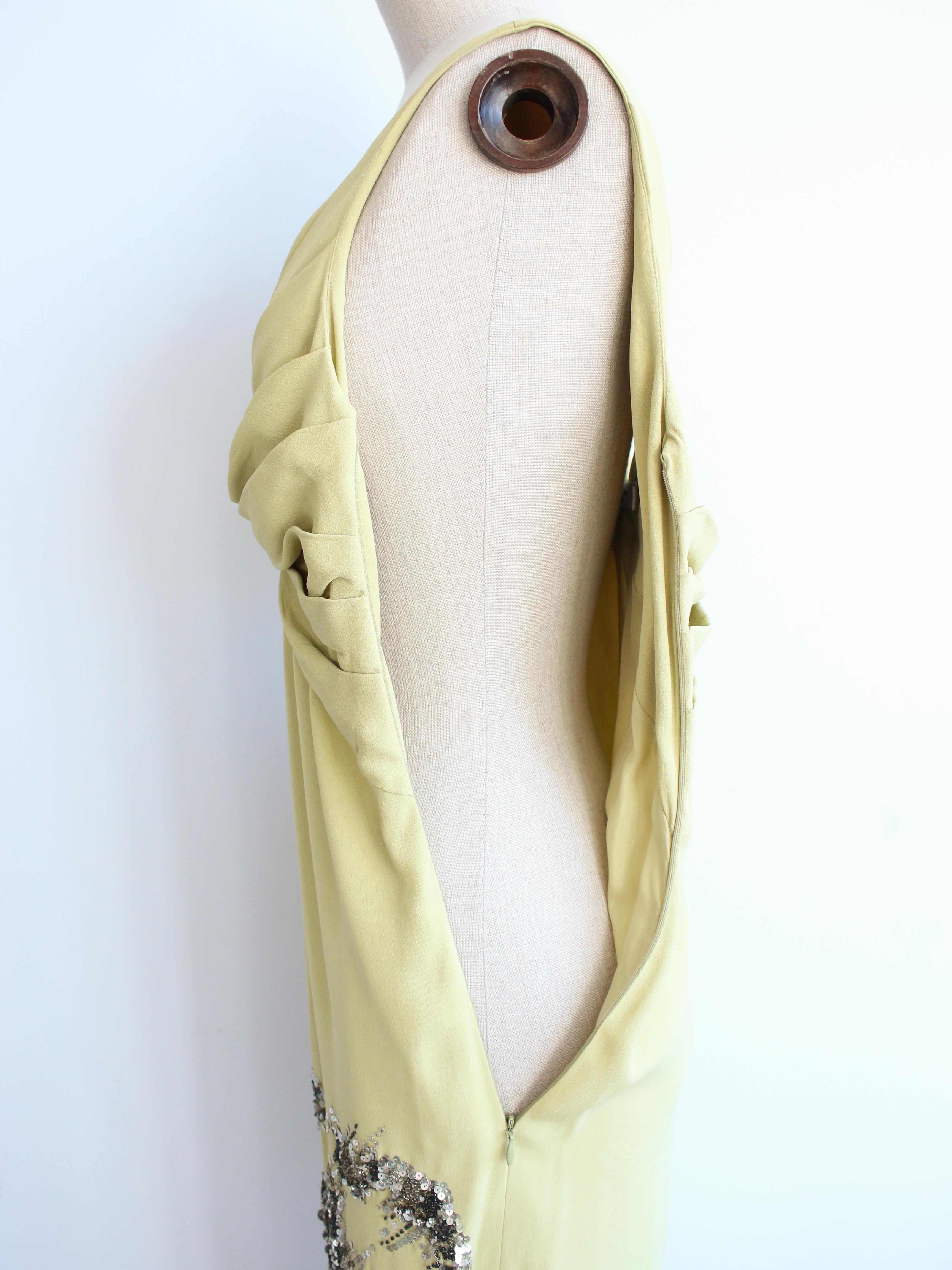 Christian Dior by John Galliano Frühjahr/Sommer 2007 Chartreuse Besticktes Kleid im Angebot 10