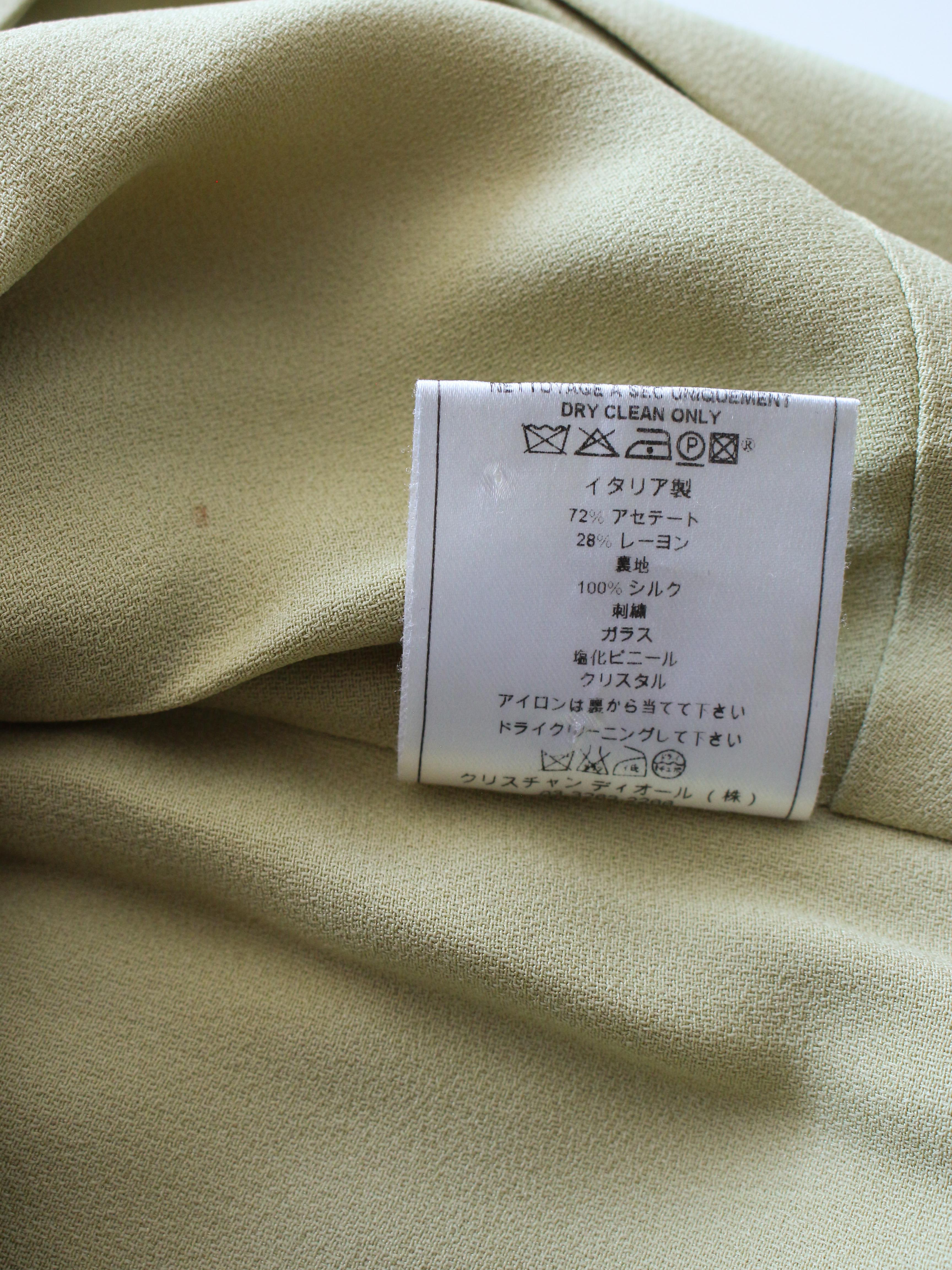 Christian Dior by John Galliano Frühjahr/Sommer 2007 Chartreuse Besticktes Kleid im Angebot 13