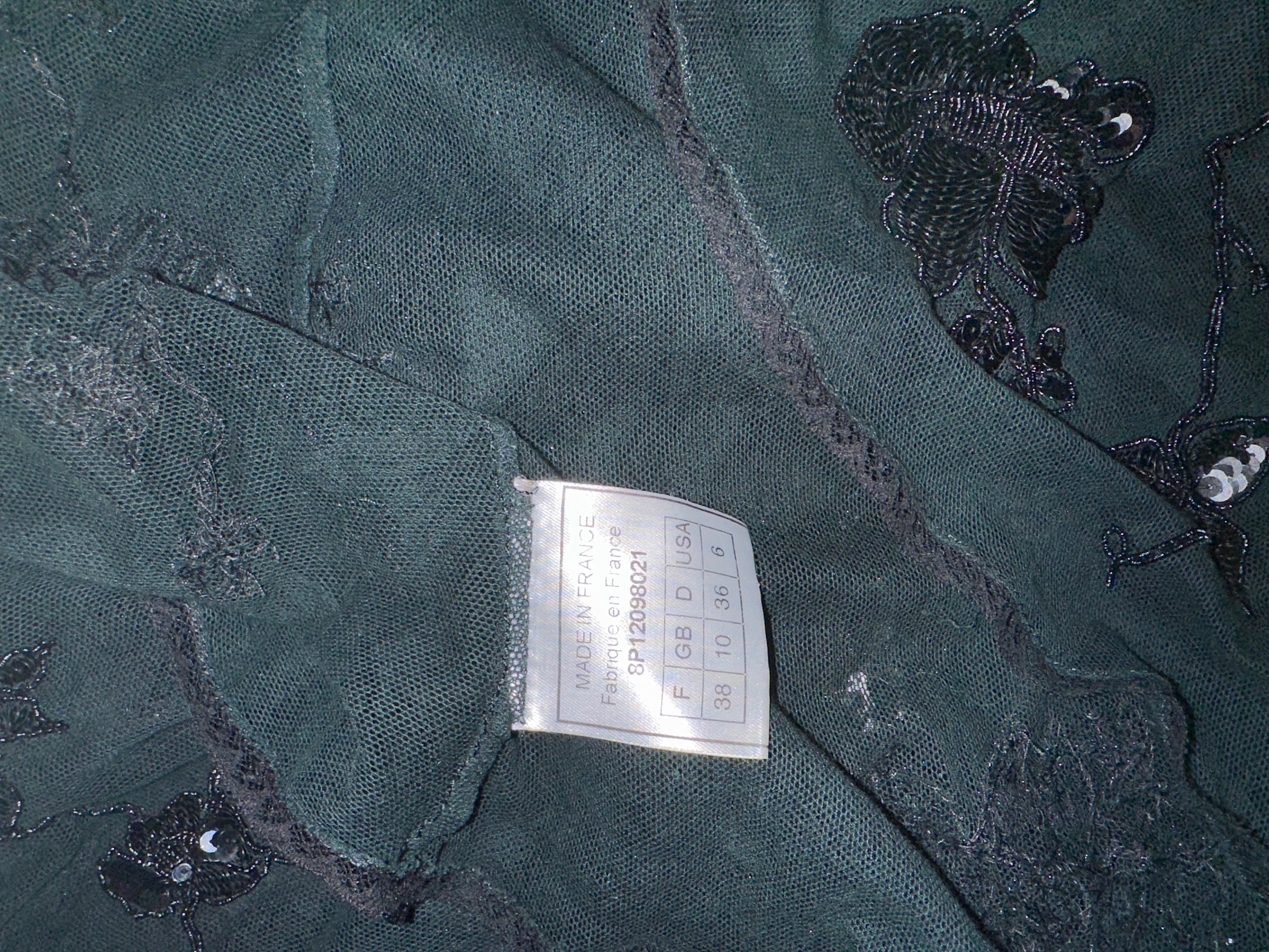 Christian Dior By John Galliano Ss 1998 Beaded Tulle Overlay Slip Dress For Sale 9