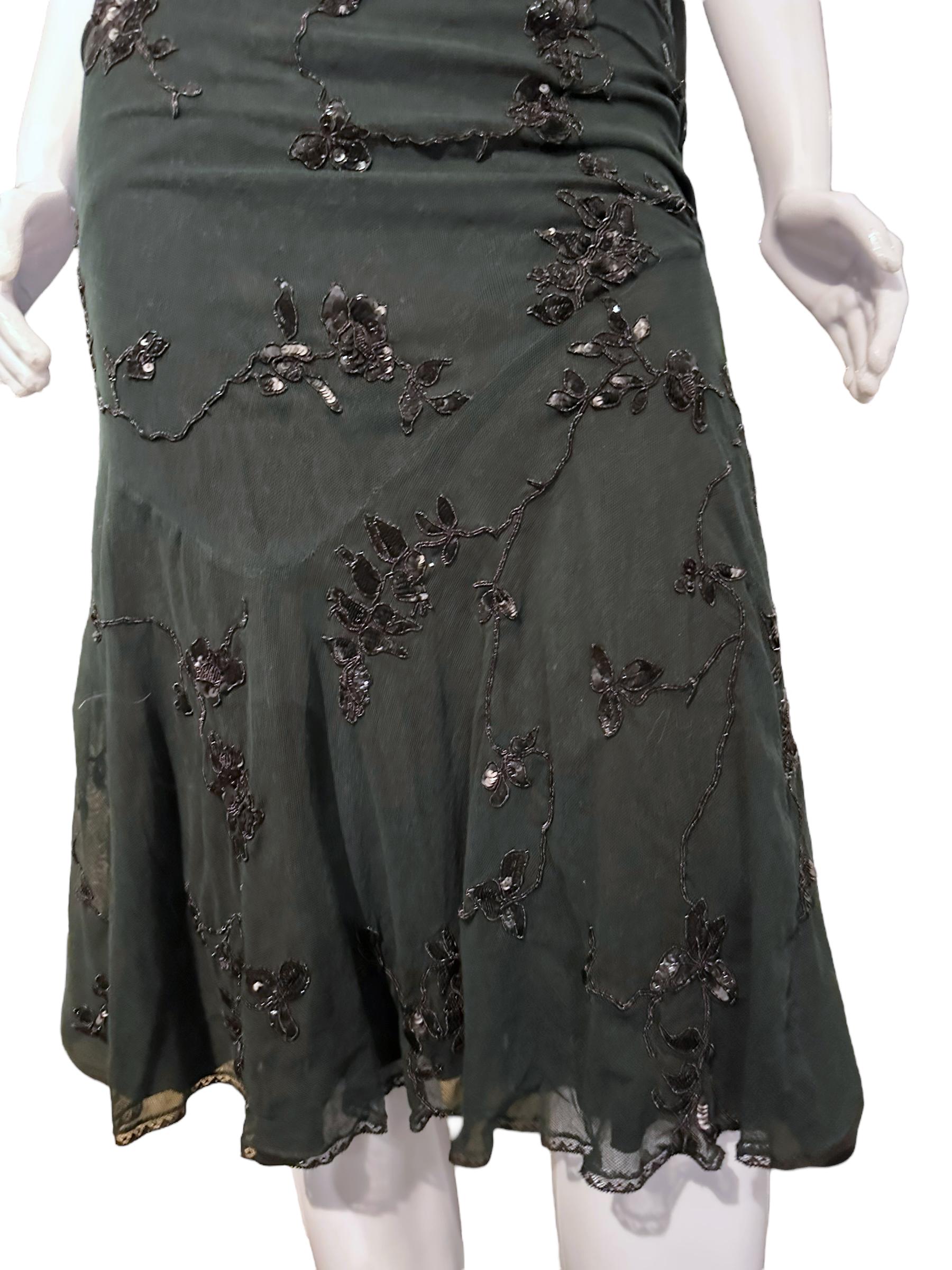 Christian Dior By John Galliano Ss 1998 Beaded Tulle Overlay Slip Dress For Sale 2