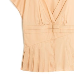 Christian Dior by John Galliano SS2007 Top FR42 col V en coton beige US12