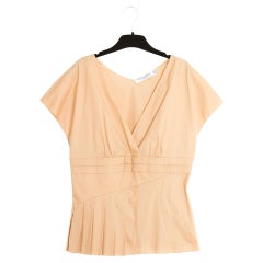 Christian Dior by John Galliano SS2007 Top FR42 Beige Cotton V Neck Top US12