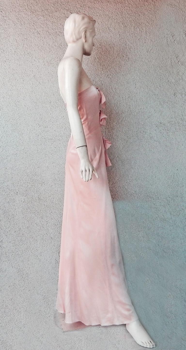 Christian Dior by John Galliano Strapless Old Hollywood Style Bow Dress Gown For Sale 1