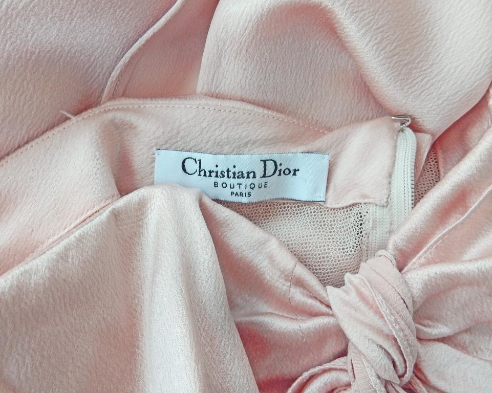 Christian Dior by John Galliano Strapless Old Hollywood Style Bow Dress Gown For Sale 4