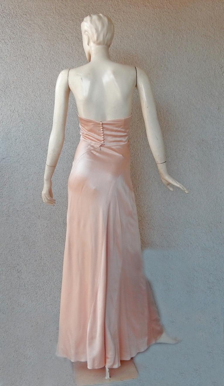 Christian Dior by John Galliano Strapless Old Hollywood Style Bow Dress Gown For Sale 1