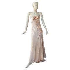 Christian Dior by John Galliano Strapless Old Hollywood Style Bow Dress Gown