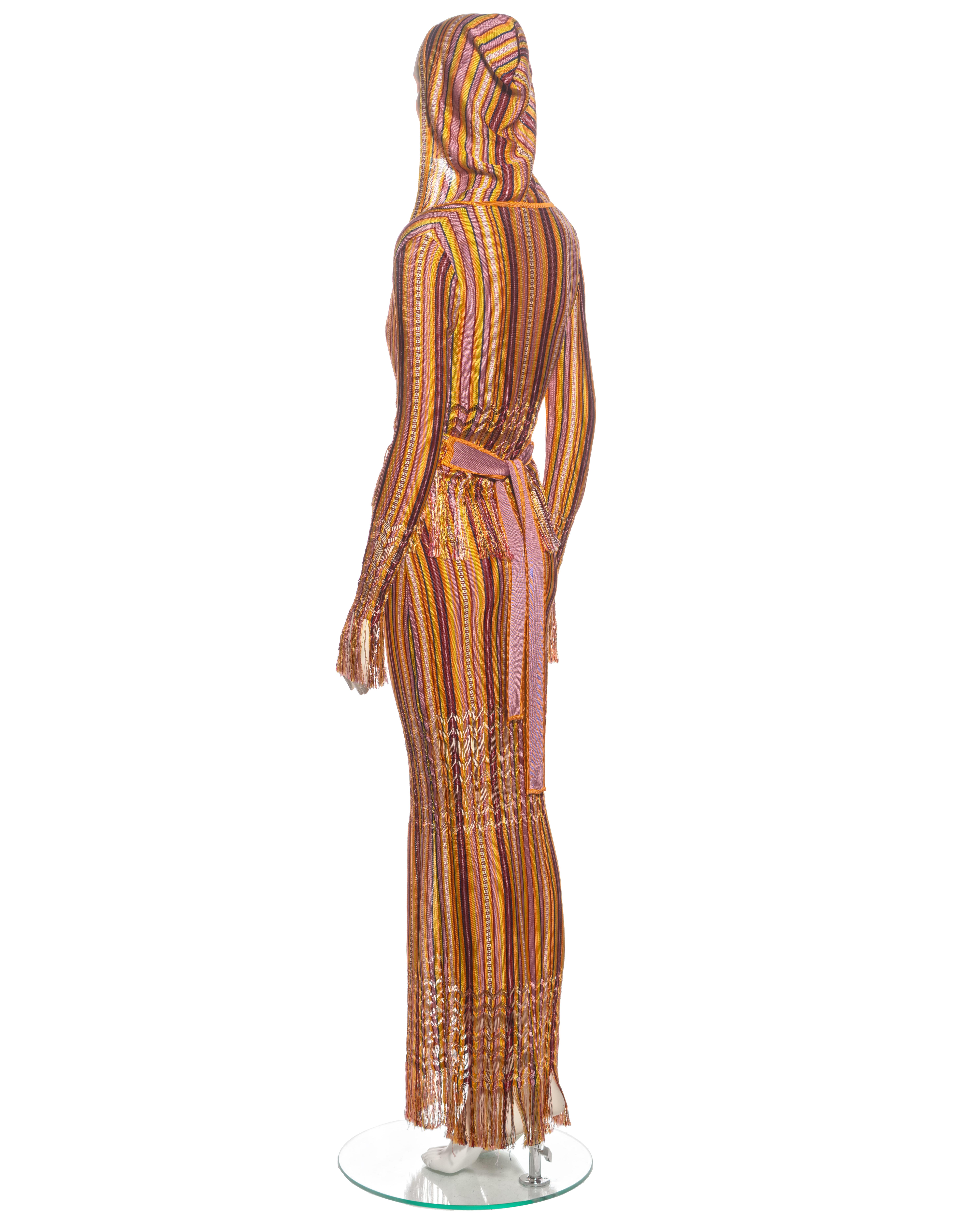 Christian Dior by John Galliano Striped Knit Maxi Dress and Cardigan, ss 2002 For Sale 12