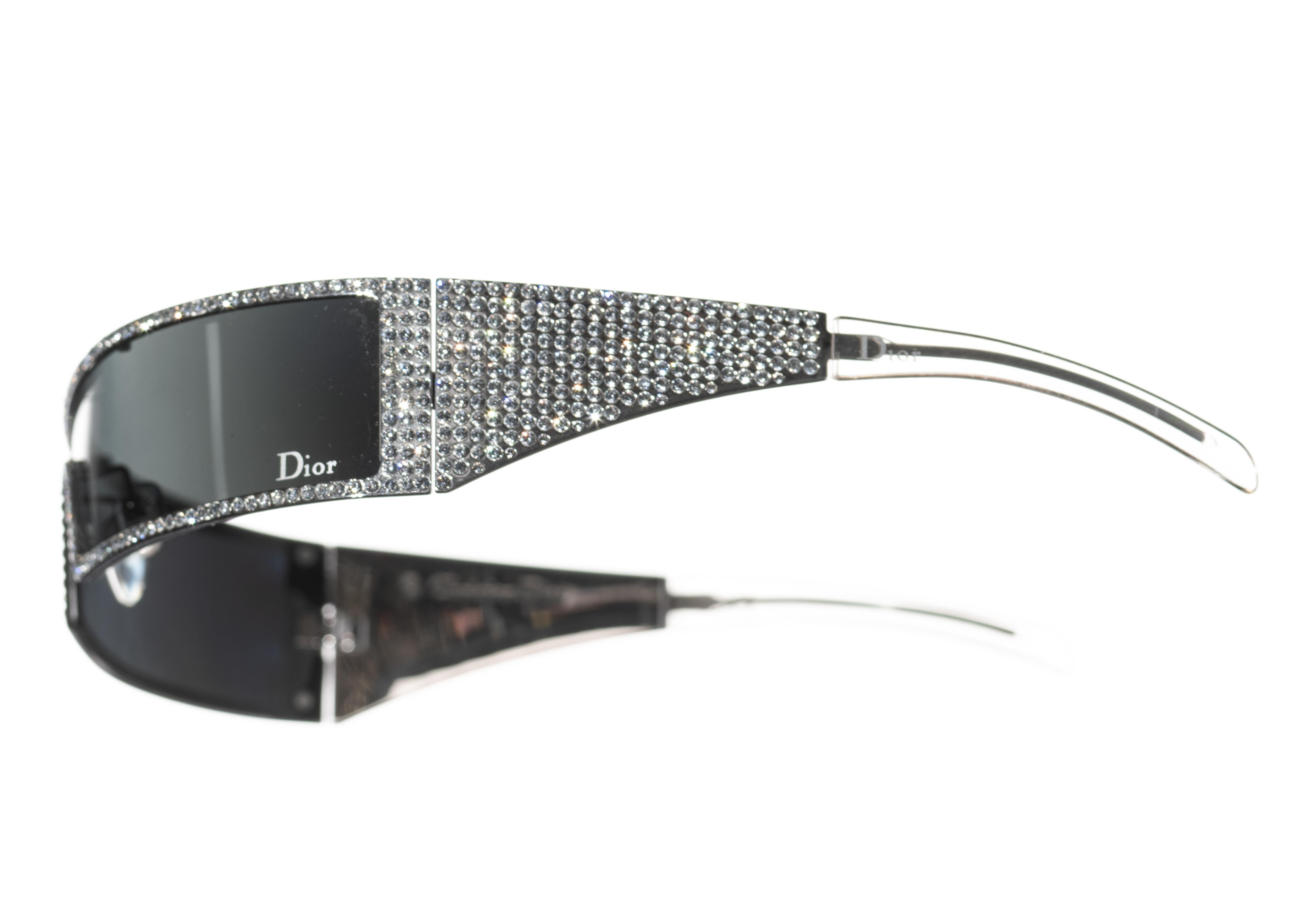 Christian Dior by John Galliano Swarovski crystal 'punk' sunglasses, ss 2003 In Excellent Condition In London, GB