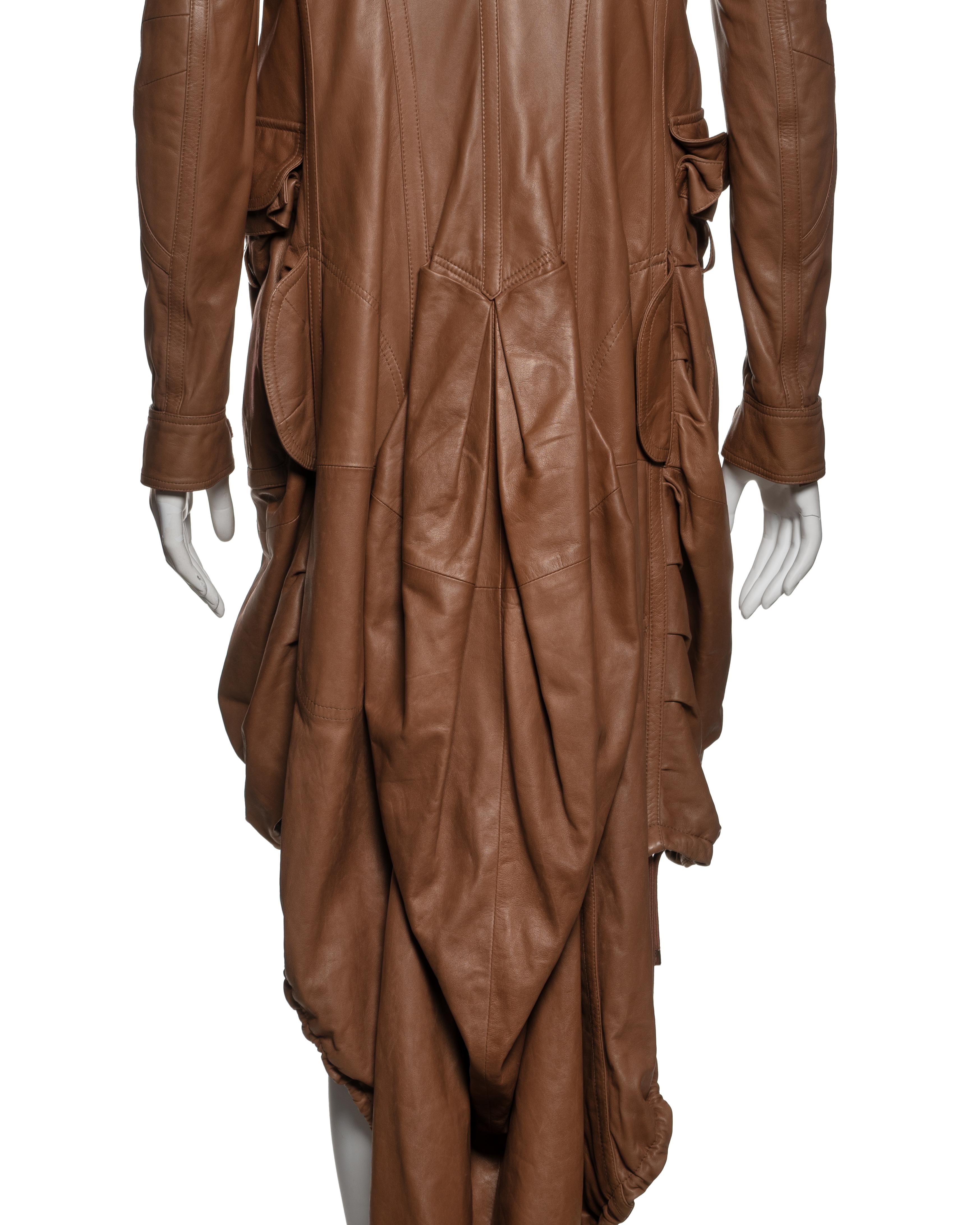Christian Dior by John Galliano Cappotto in pelle d'agnello con orlo increspato, FW 2005 in vendita 6