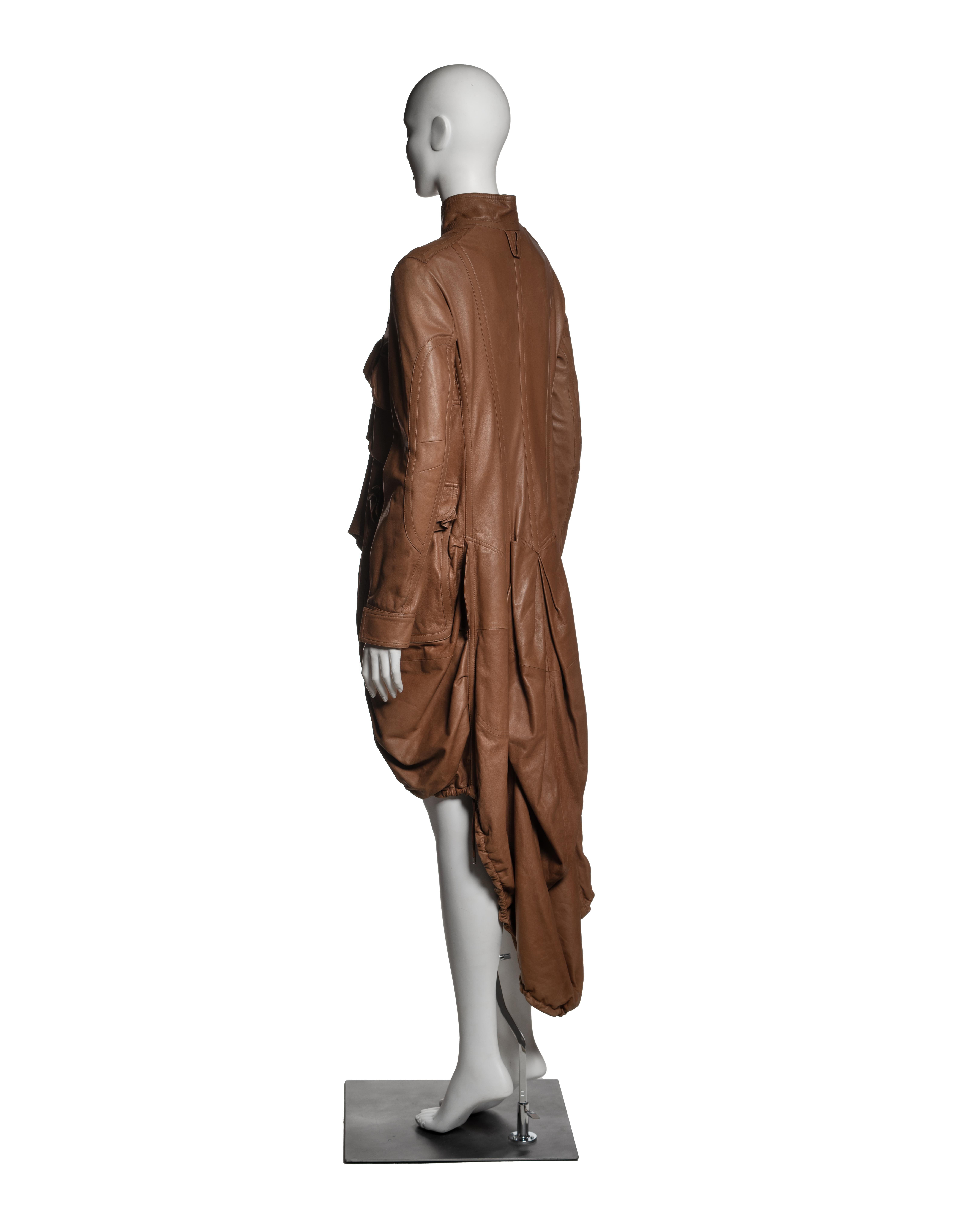 Christian Dior by John Galliano Cappotto in pelle d'agnello con orlo increspato, FW 2005 in vendita 7