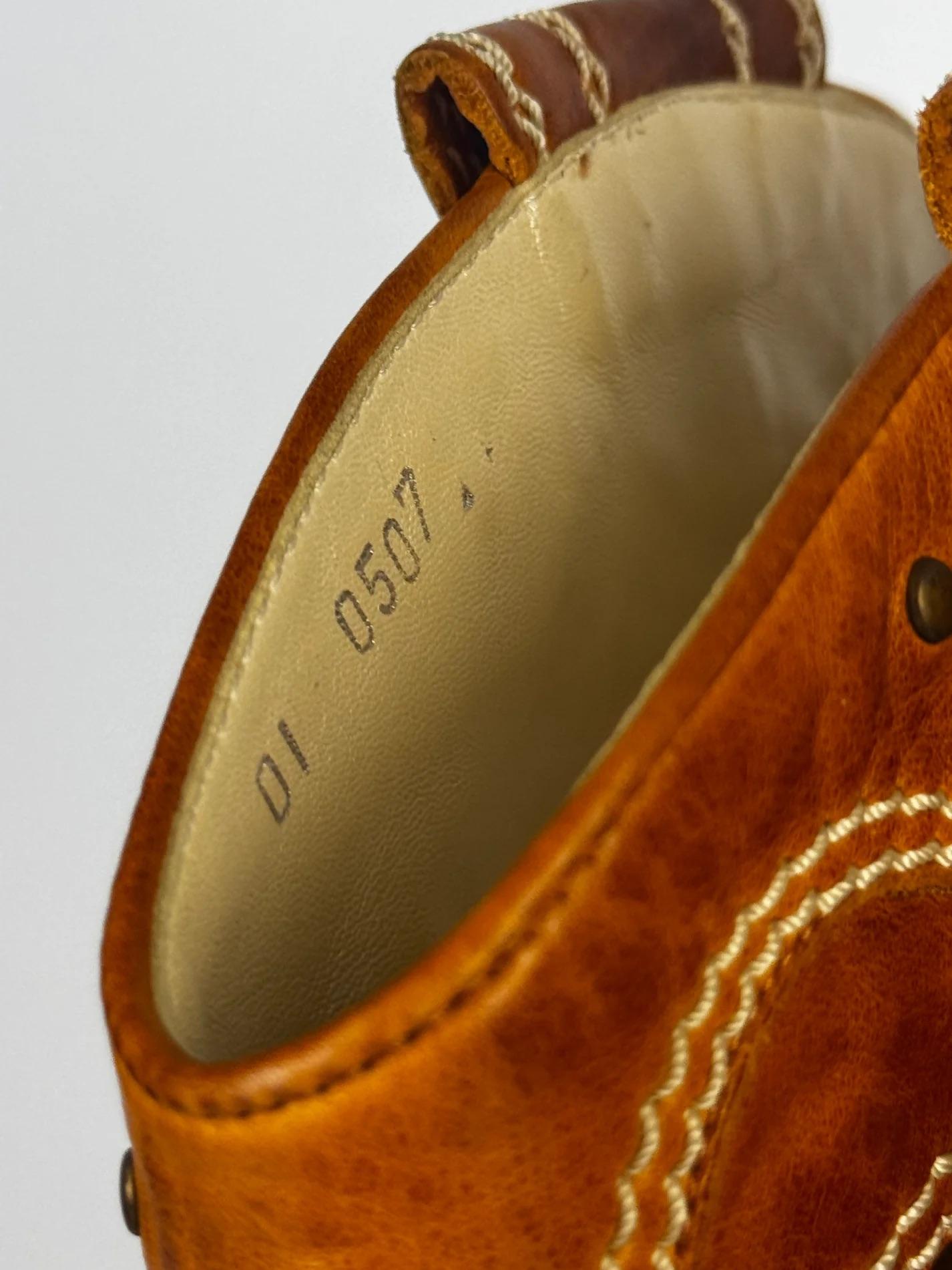 Christian Dior by John Galliano Tan Leather Cowboy Boots, 2001 6