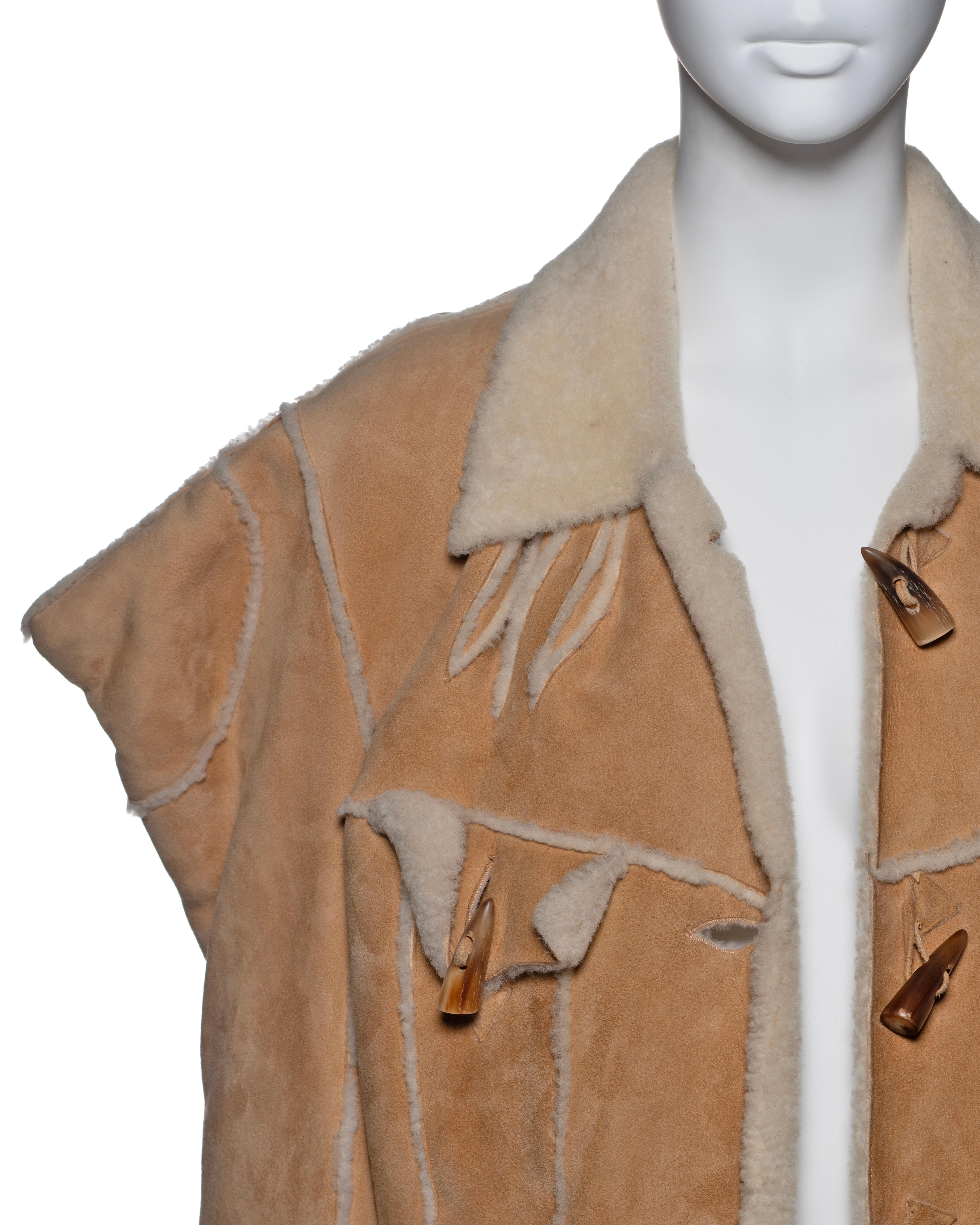 Christian Dior by John Galliano Tan Shearling Jacket, FW 2002 In Excellent Condition In London, GB