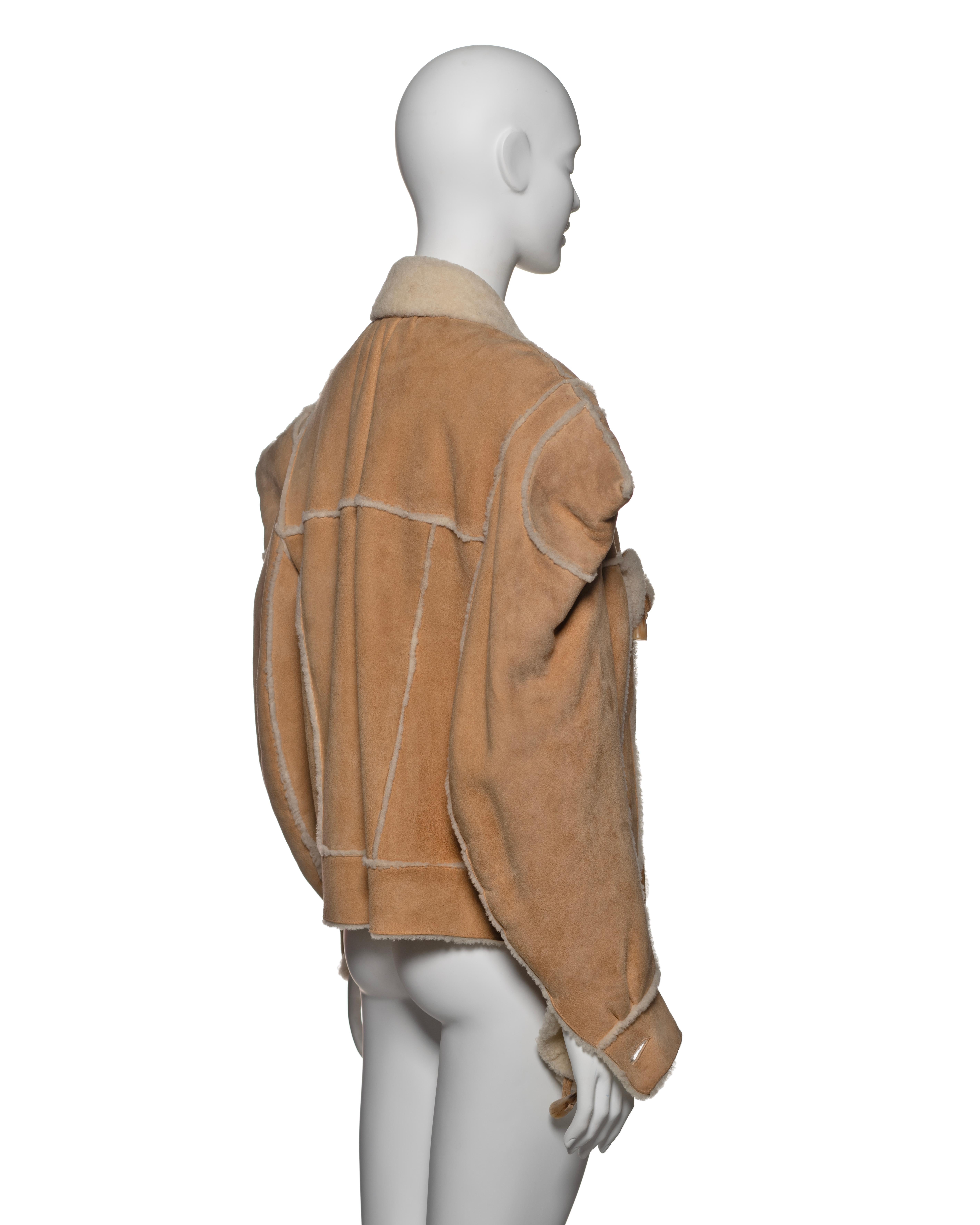 Christian Dior by John Galliano Tan Shearling Jacket, FW 2002 3