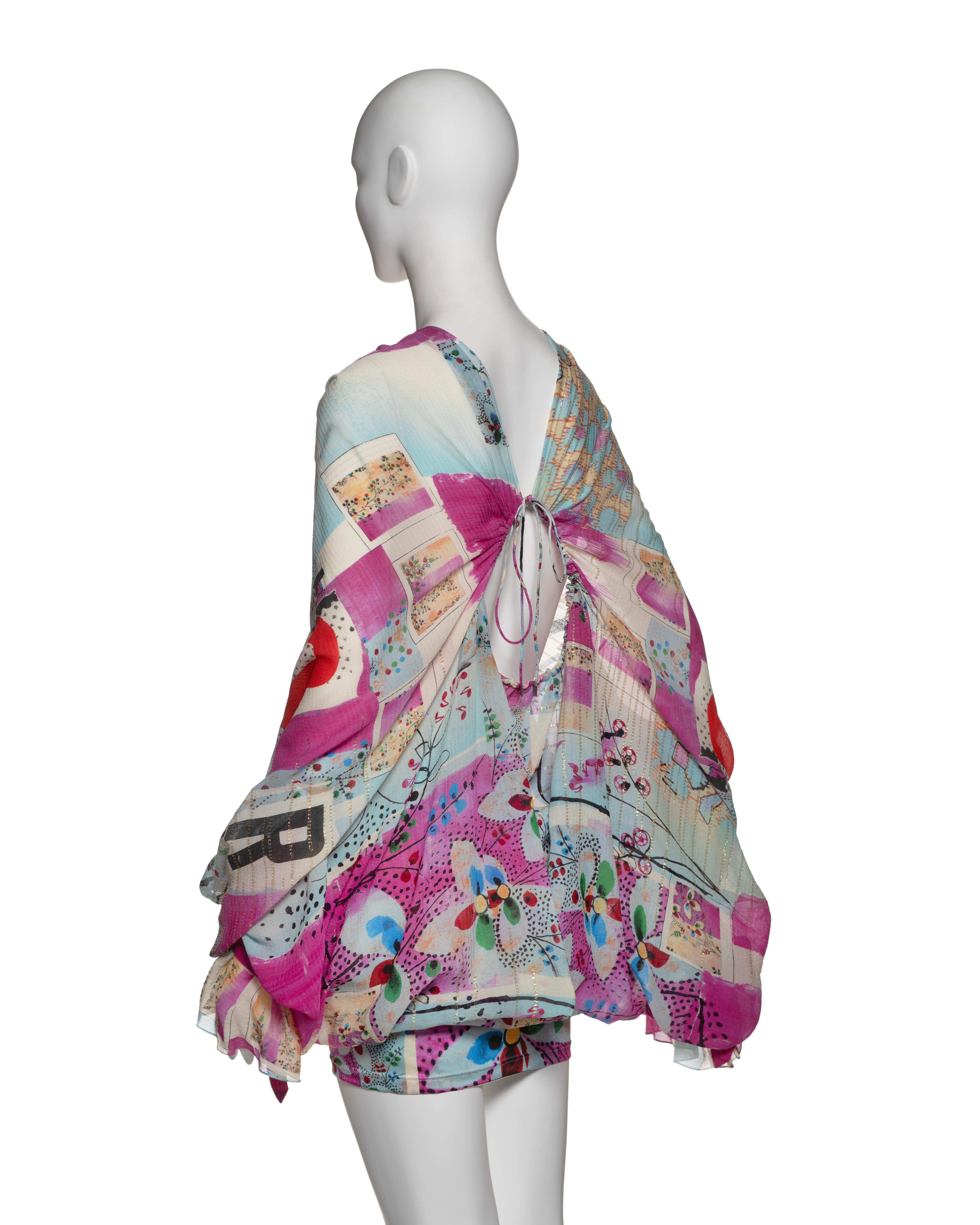 Christian Dior by John Galliano 'Tough Chic' Silk Mini Runway Dress, SS 2003 6
