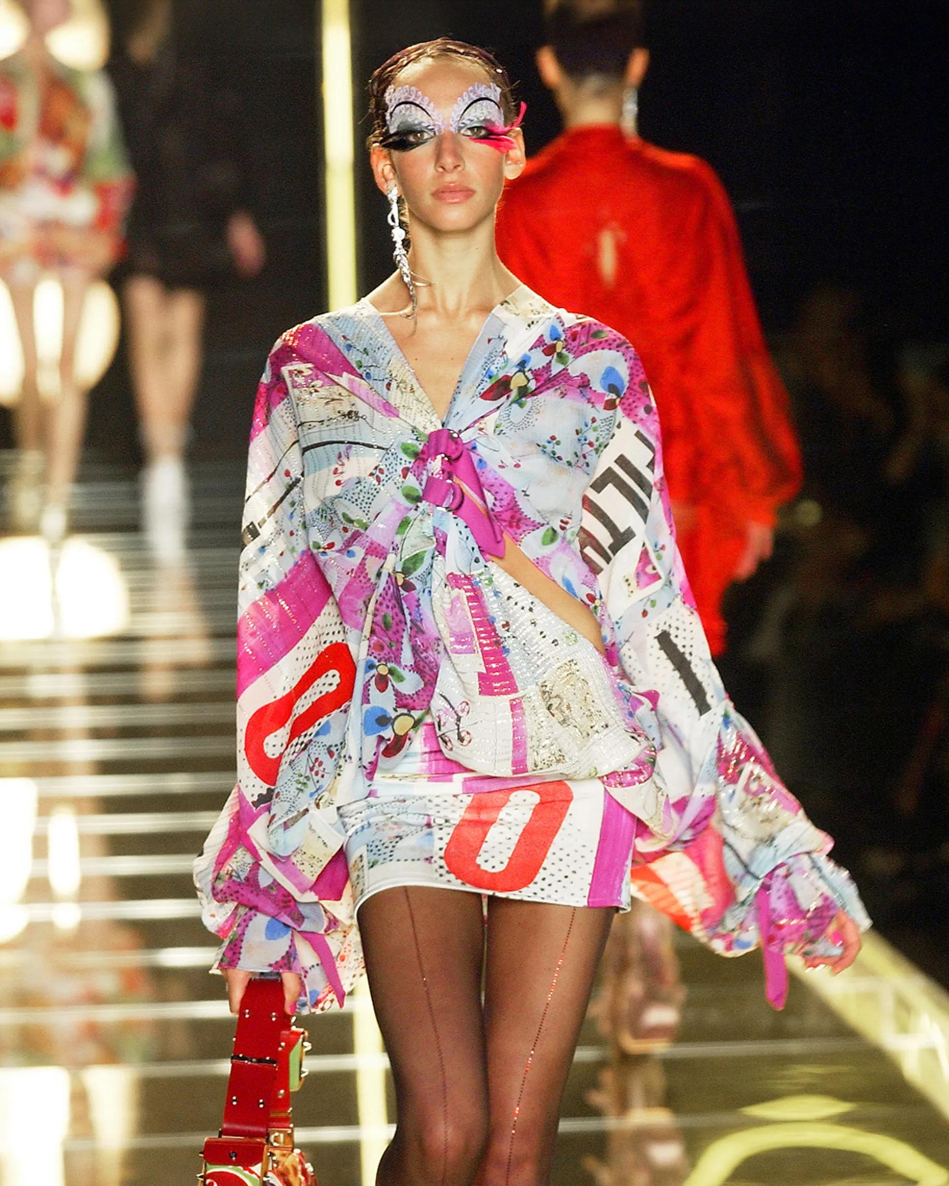 Christian Dior by John Galliano 'Tough Chic' Silk Mini Runway Dress, SS 2003 In Excellent Condition In London, GB