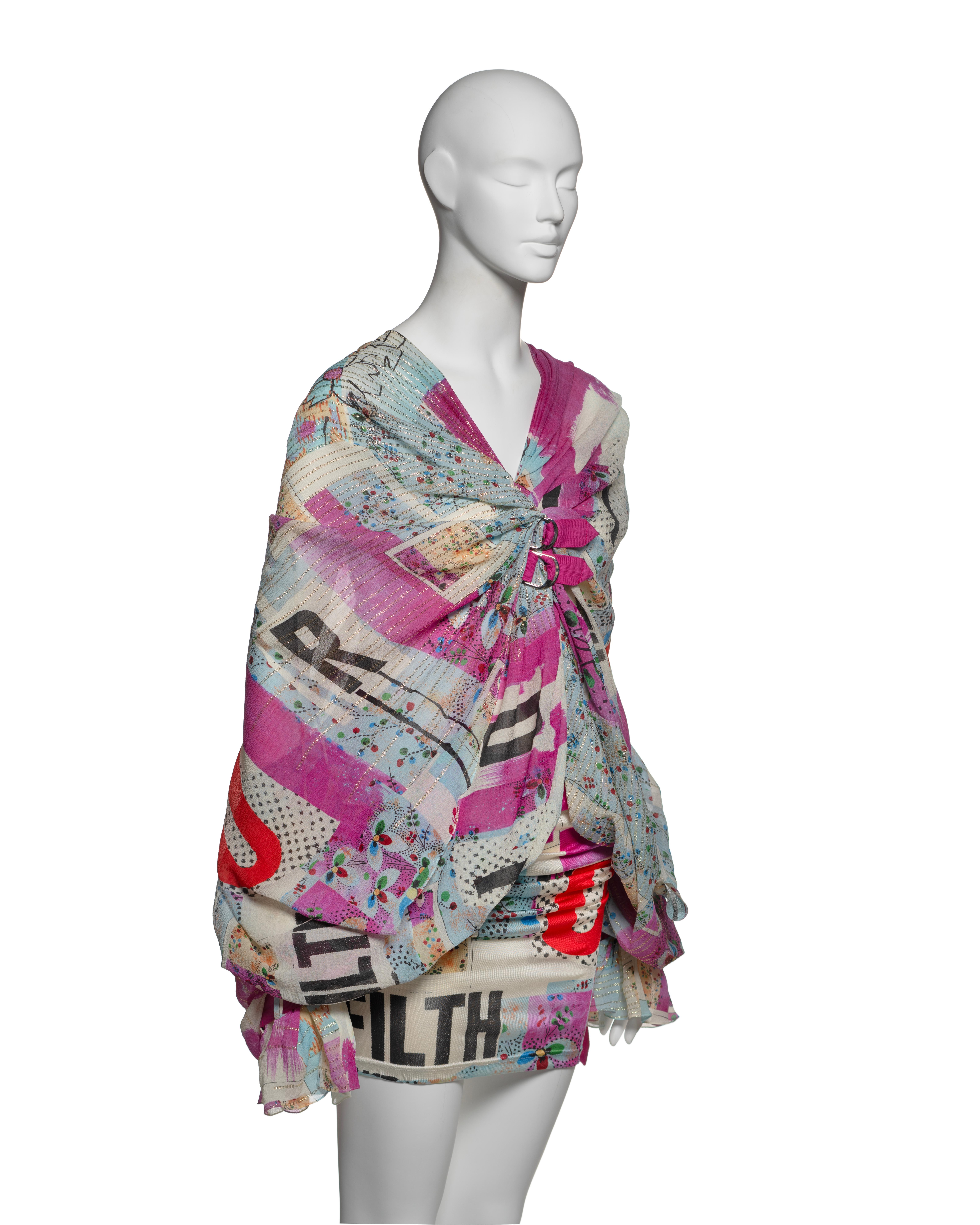 Women's Christian Dior by John Galliano 'Tough Chic' Silk Mini Runway Dress, SS 2003