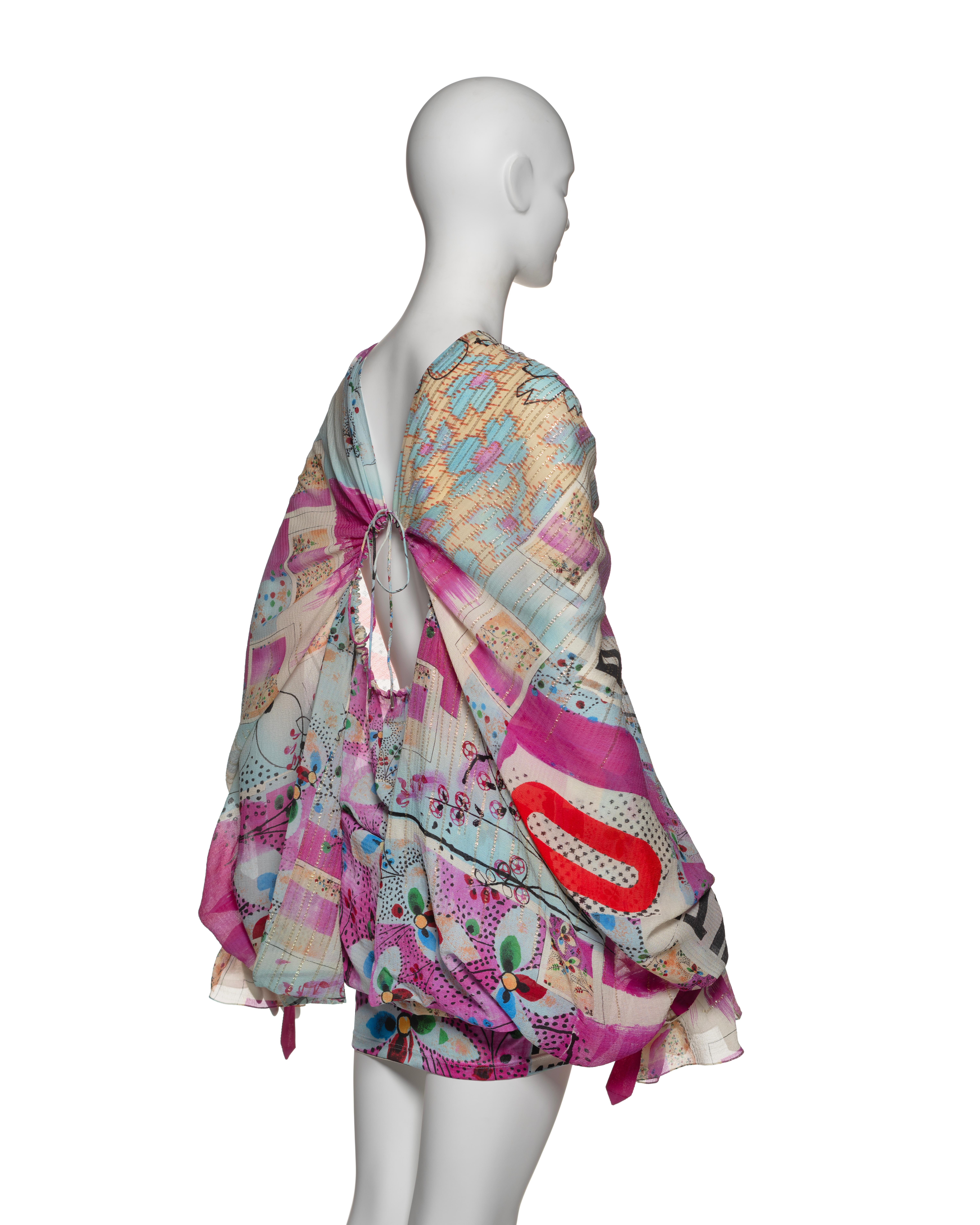 Christian Dior by John Galliano 'Tough Chic' Silk Mini Runway Dress, SS 2003 3