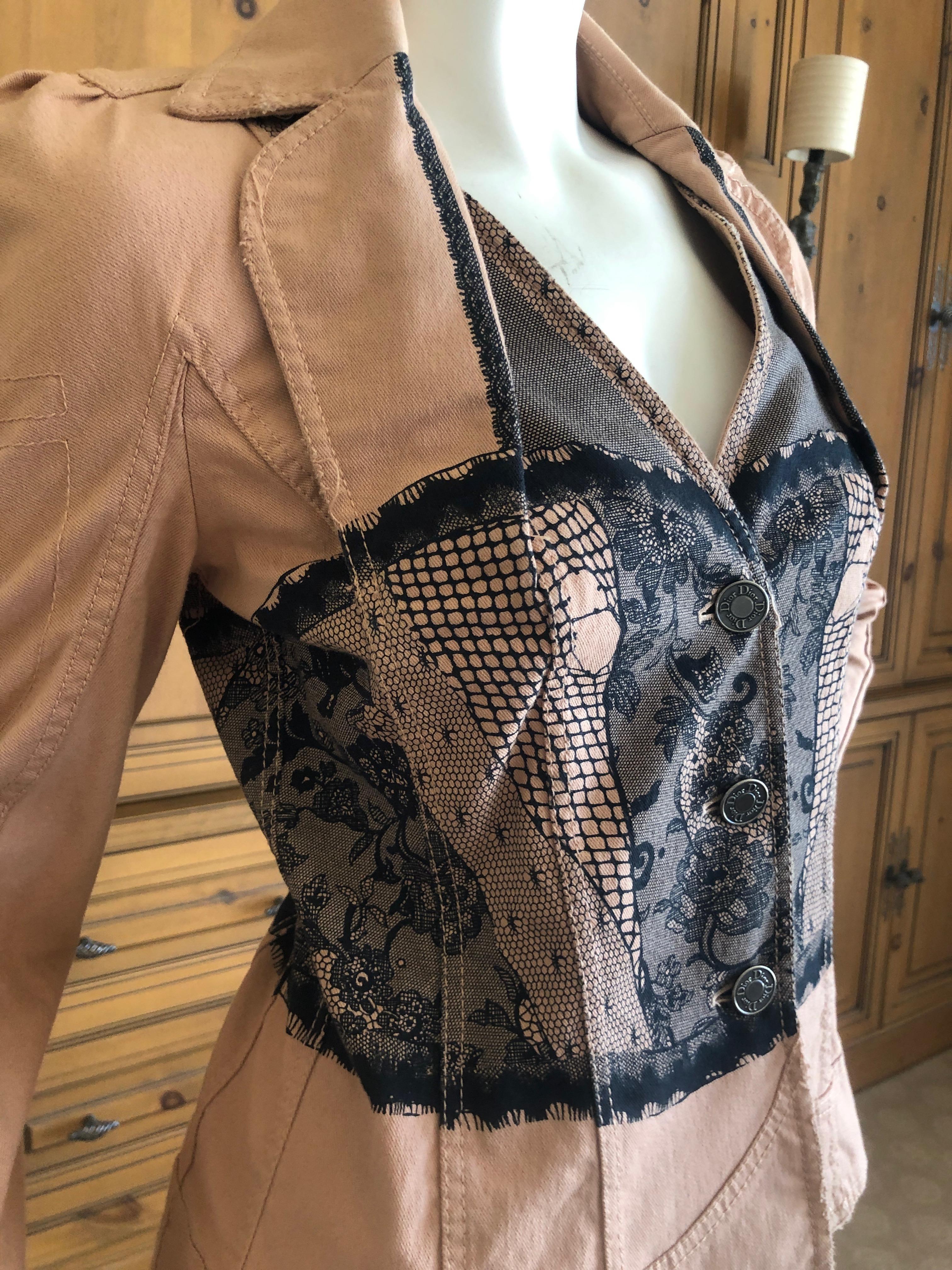 Christian Dior by John Galliano Tromp l'oeil  Cotton Bar Jacket Spring 2006 1