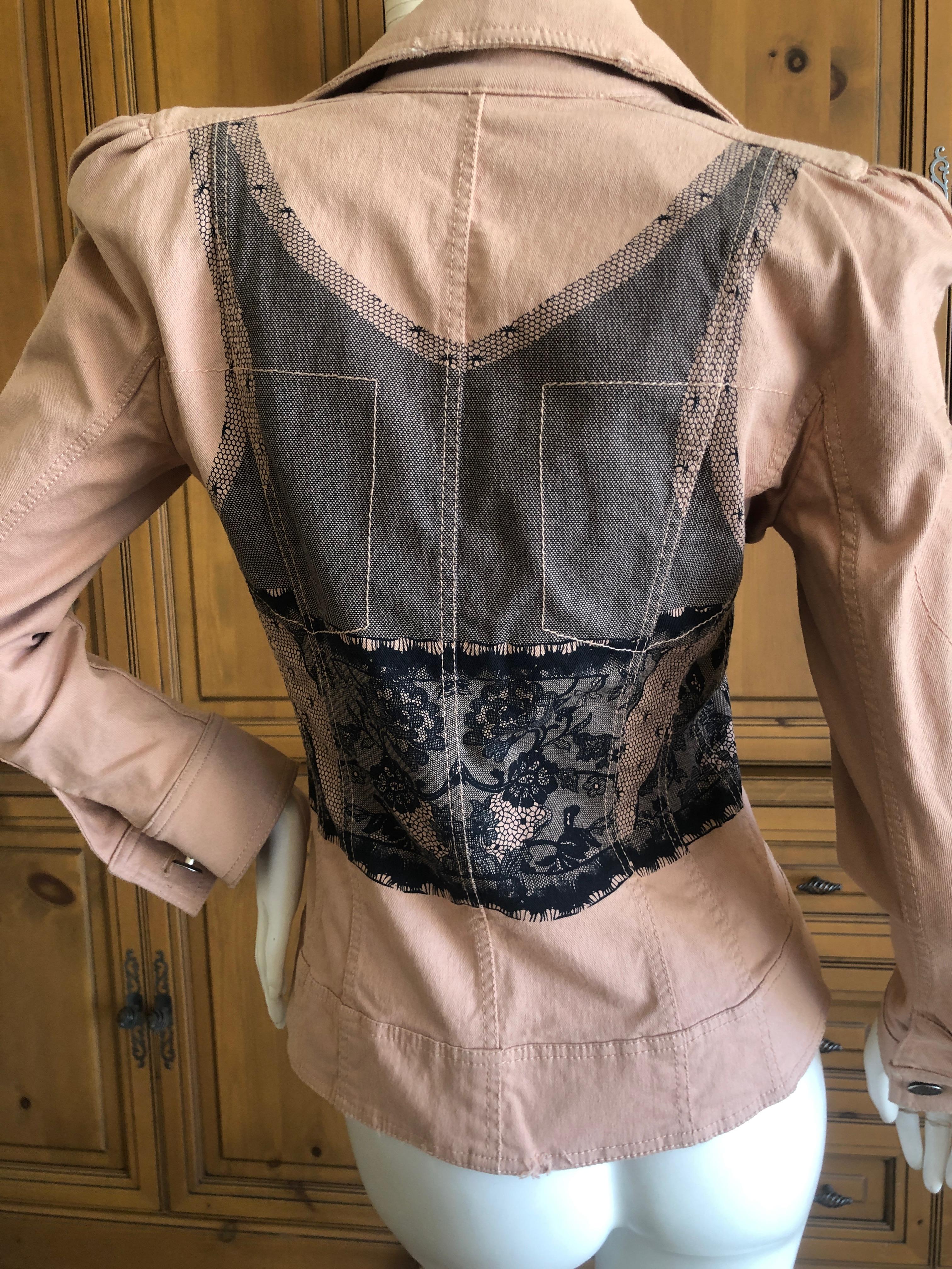 Christian Dior by John Galliano Tromp l'oeil  Cotton Bar Jacket Spring 2006 4