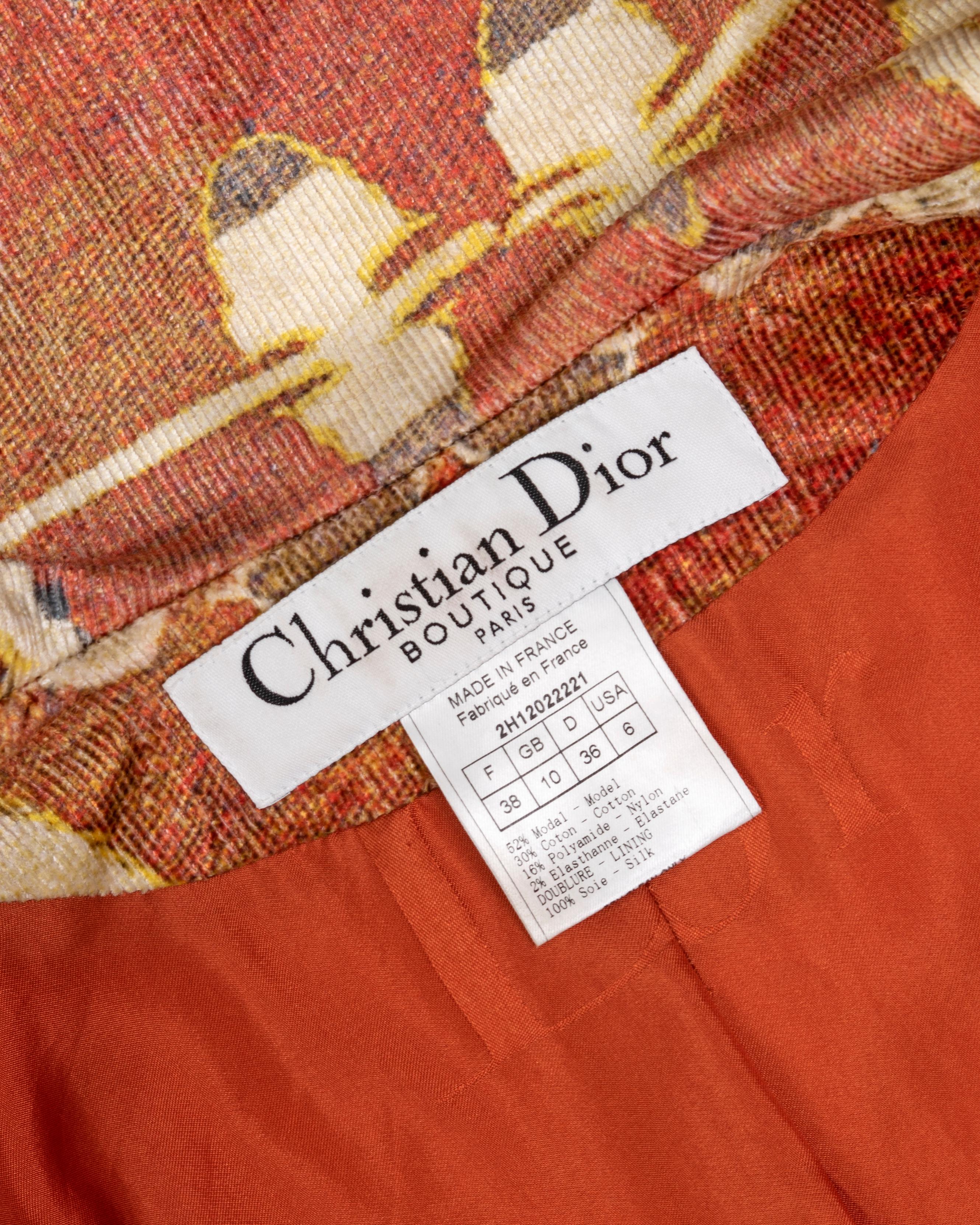 Christian Dior by John Galliano trompe-l'œil carpet print jacket, fw 2002 For Sale 4