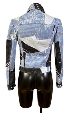 Christian Dior by John Galliano Trompe l'Oeil Denim Pattern Jacket