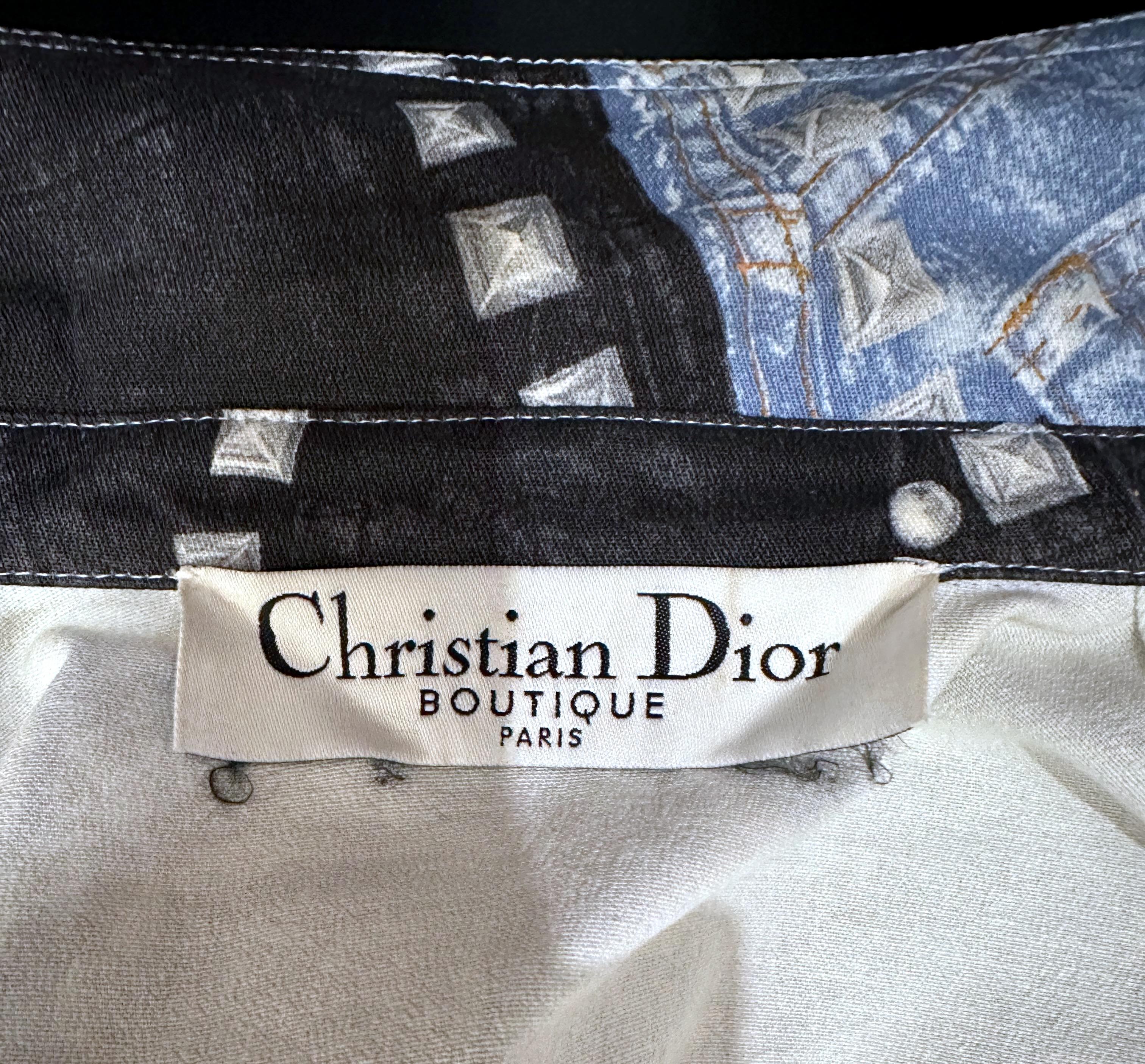 Christian Dior by John Galliano Chaqueta con estampado vaquero trampantojo en venta 4