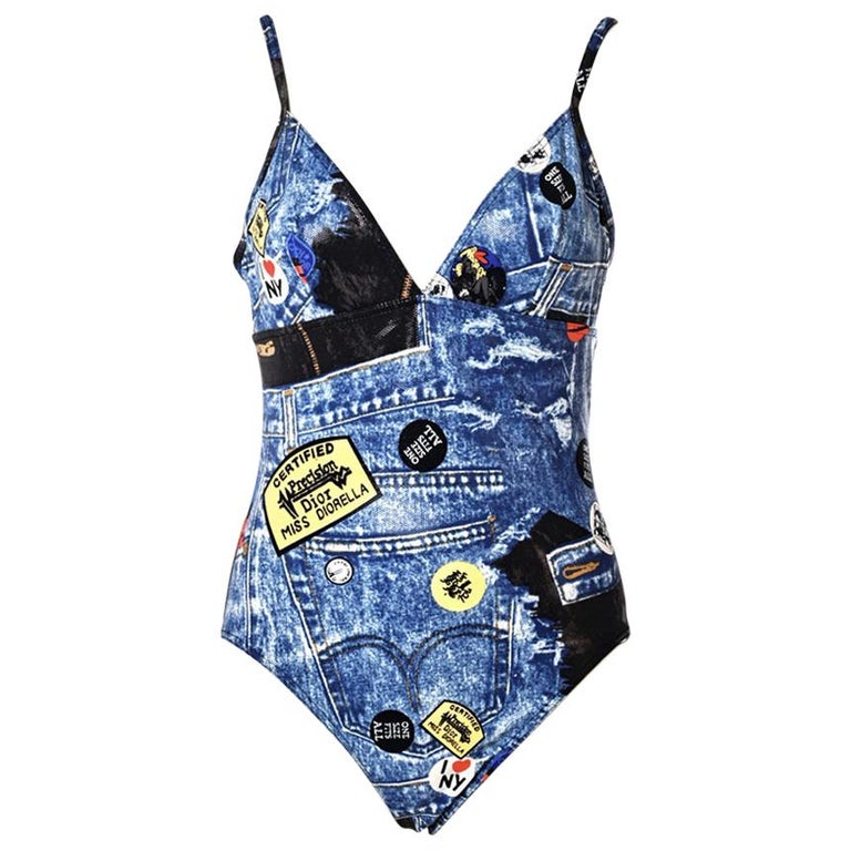 Christian Dior by John Galliano Trompe L'Oeil Denim Swimsuit, Fall ...