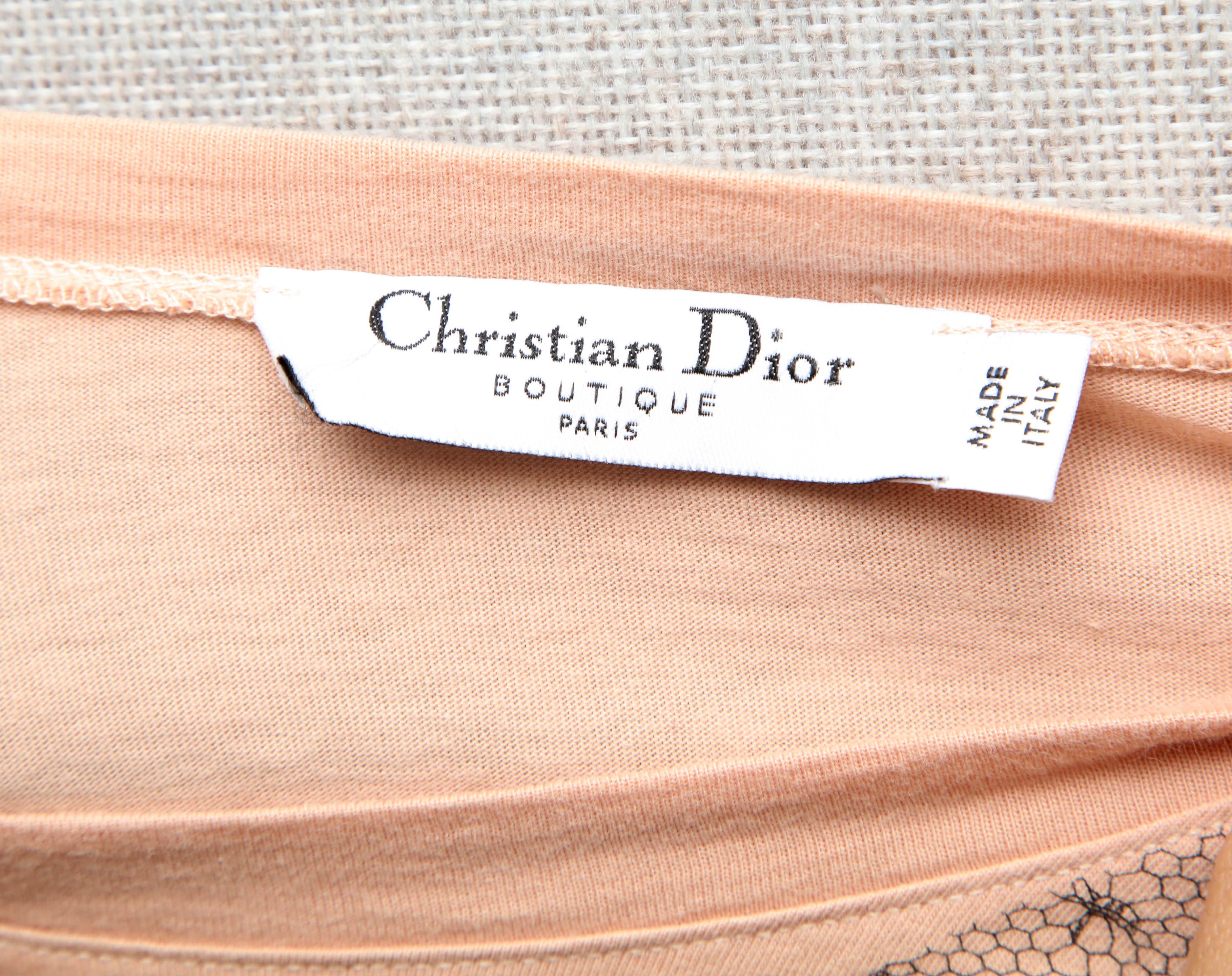 Rare Christian Dior by John Galliano t-shirt with Trompe L'oeil details. 
French size 36