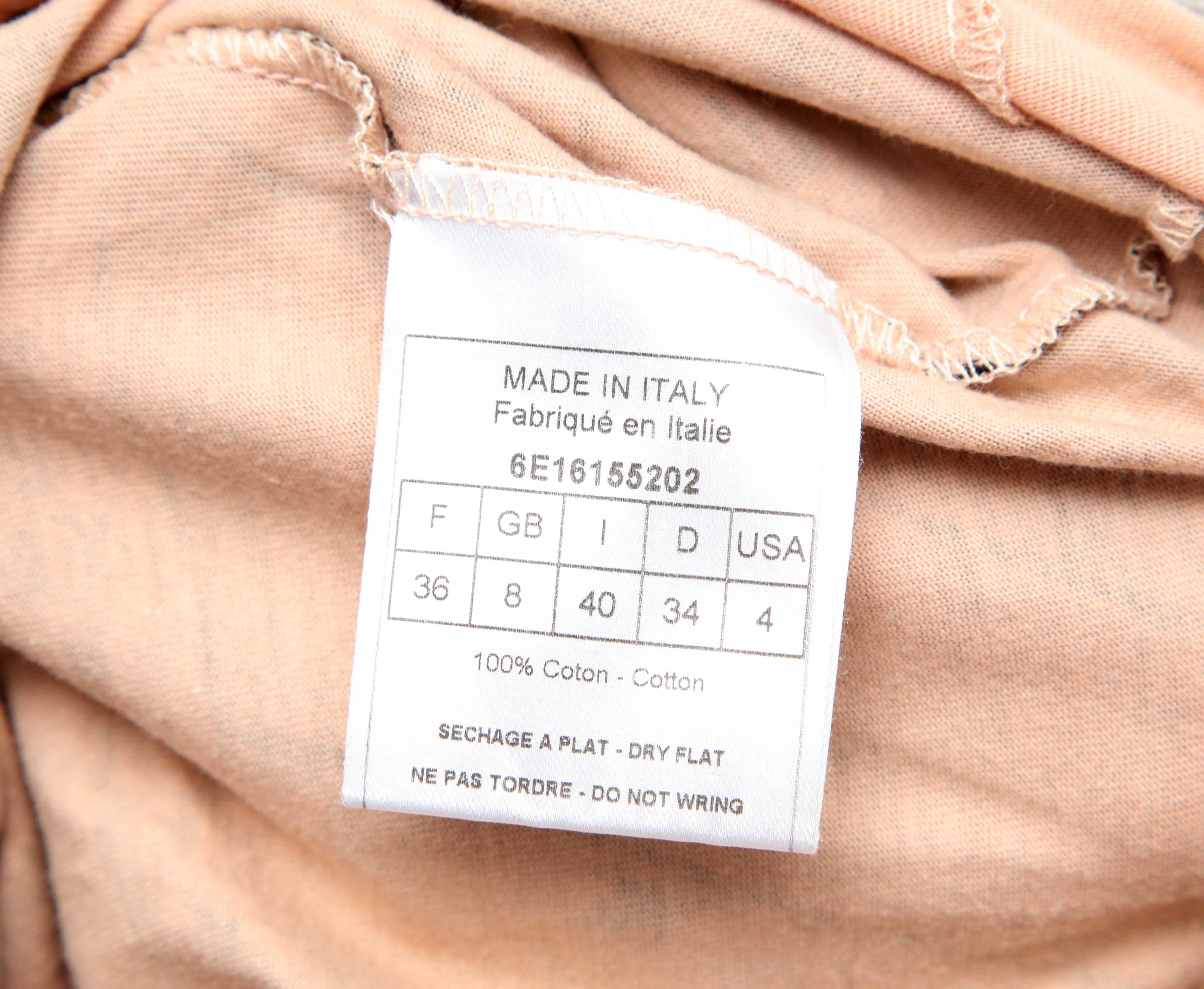 Brown Christian Dior by John Galliano Trompe L'oeil T-shirt For Sale