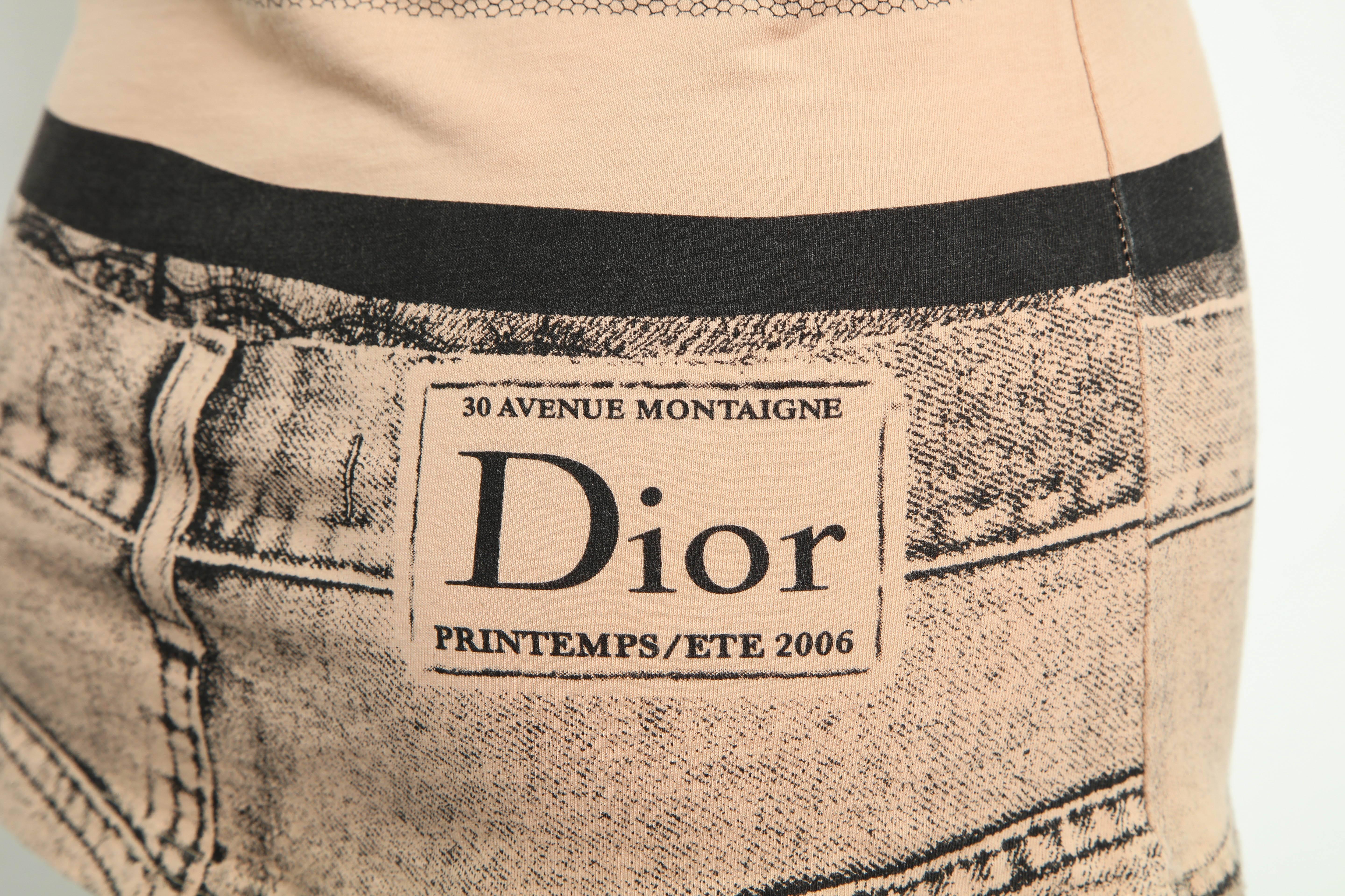 Women's Christian Dior by John Galliano Trompe L'oeil T-shirt For Sale