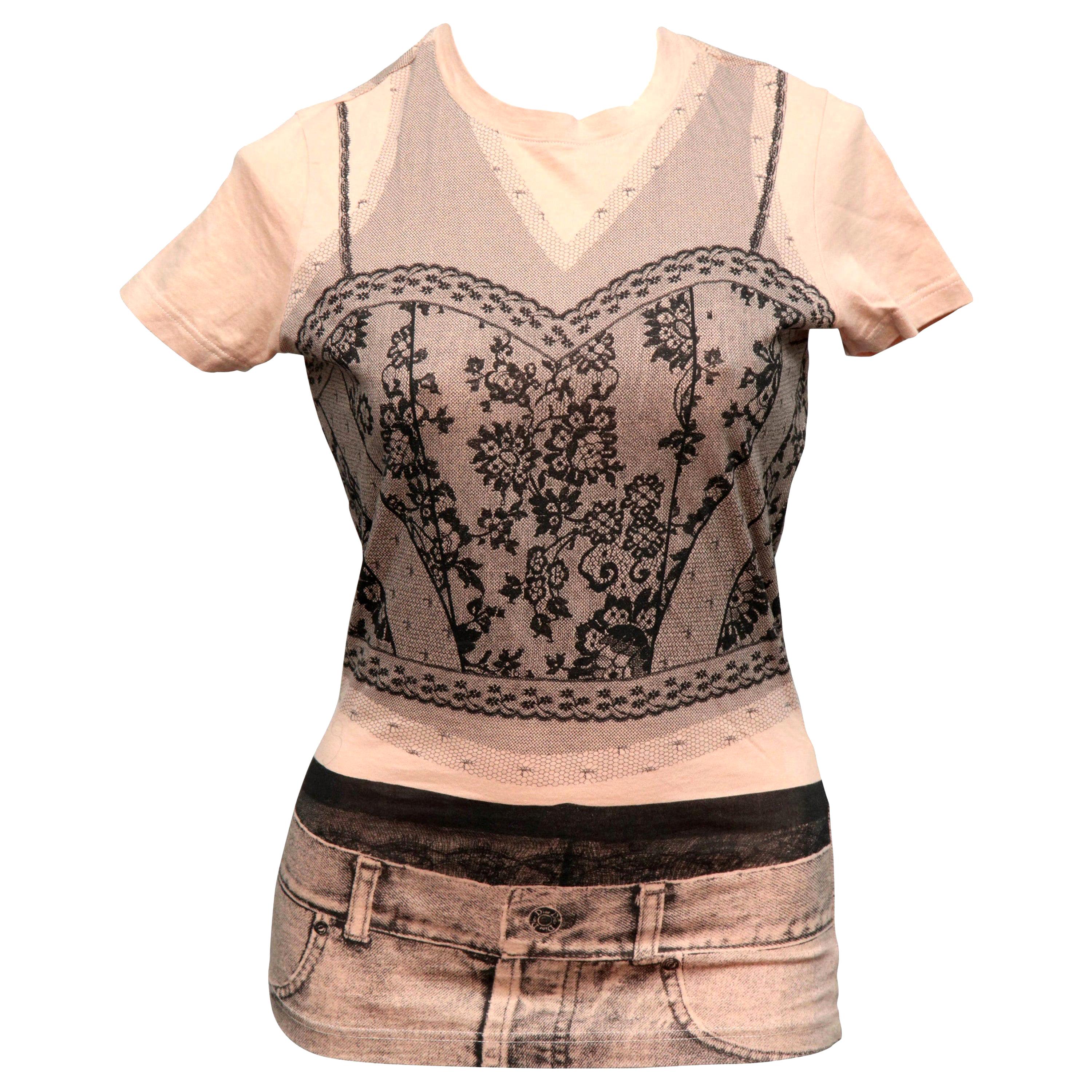 Christian Dior by John Galliano Trompe L
oeil T-shirt For Sale