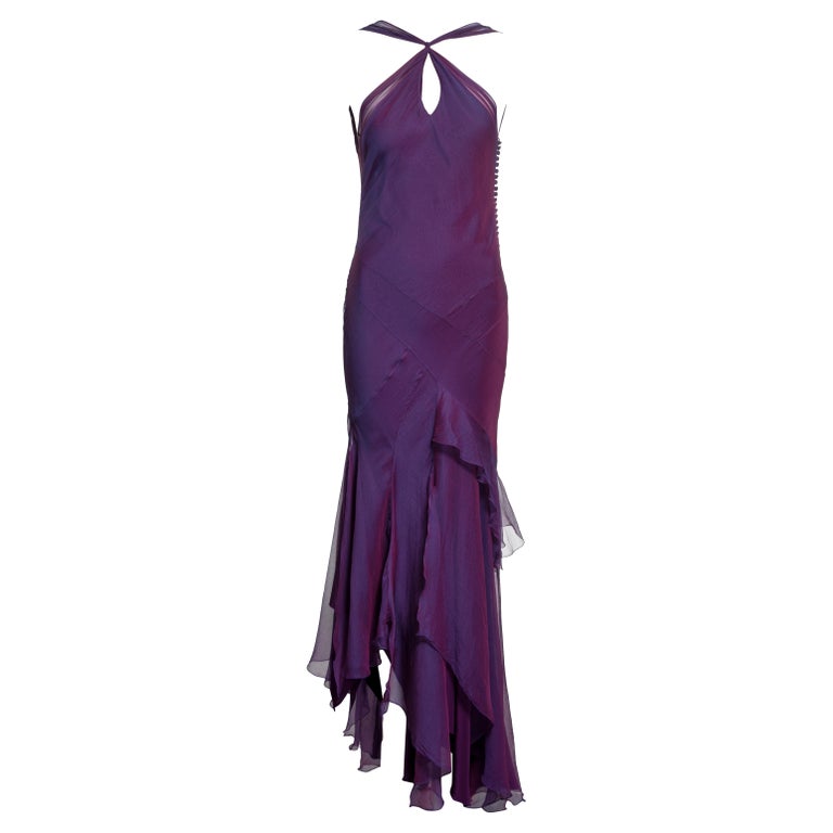 fitted lace wedding dress Christian Dior Purple Devore Velvet Gown main image 0