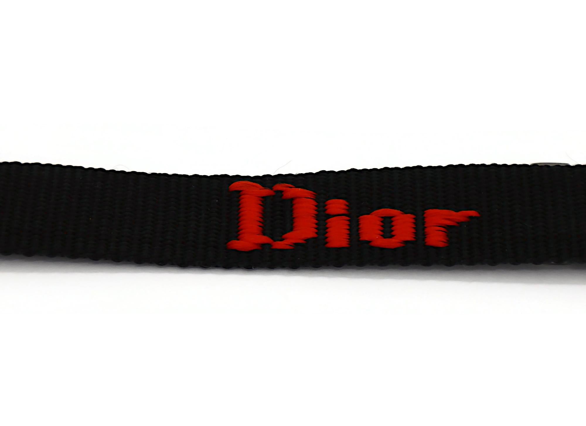 CHRISTIAN DIOR by JOHN GALLIANO Vintage Black Nylon Strap Logo Choker Necklace For Sale 6