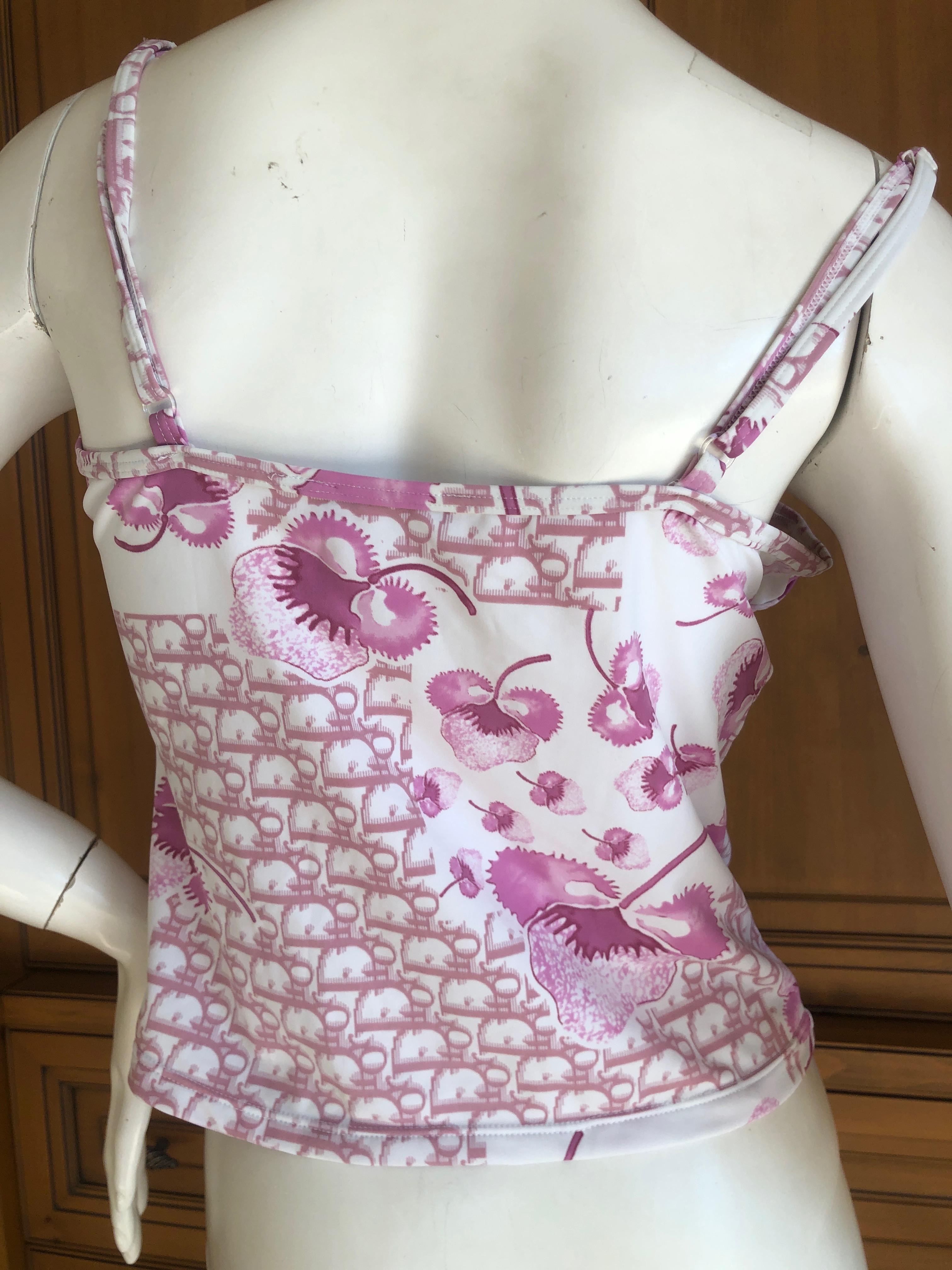 Christian Dior by John Galliano Vintage Cherry Blossom Underwire Bra Corset 42 For Sale 1