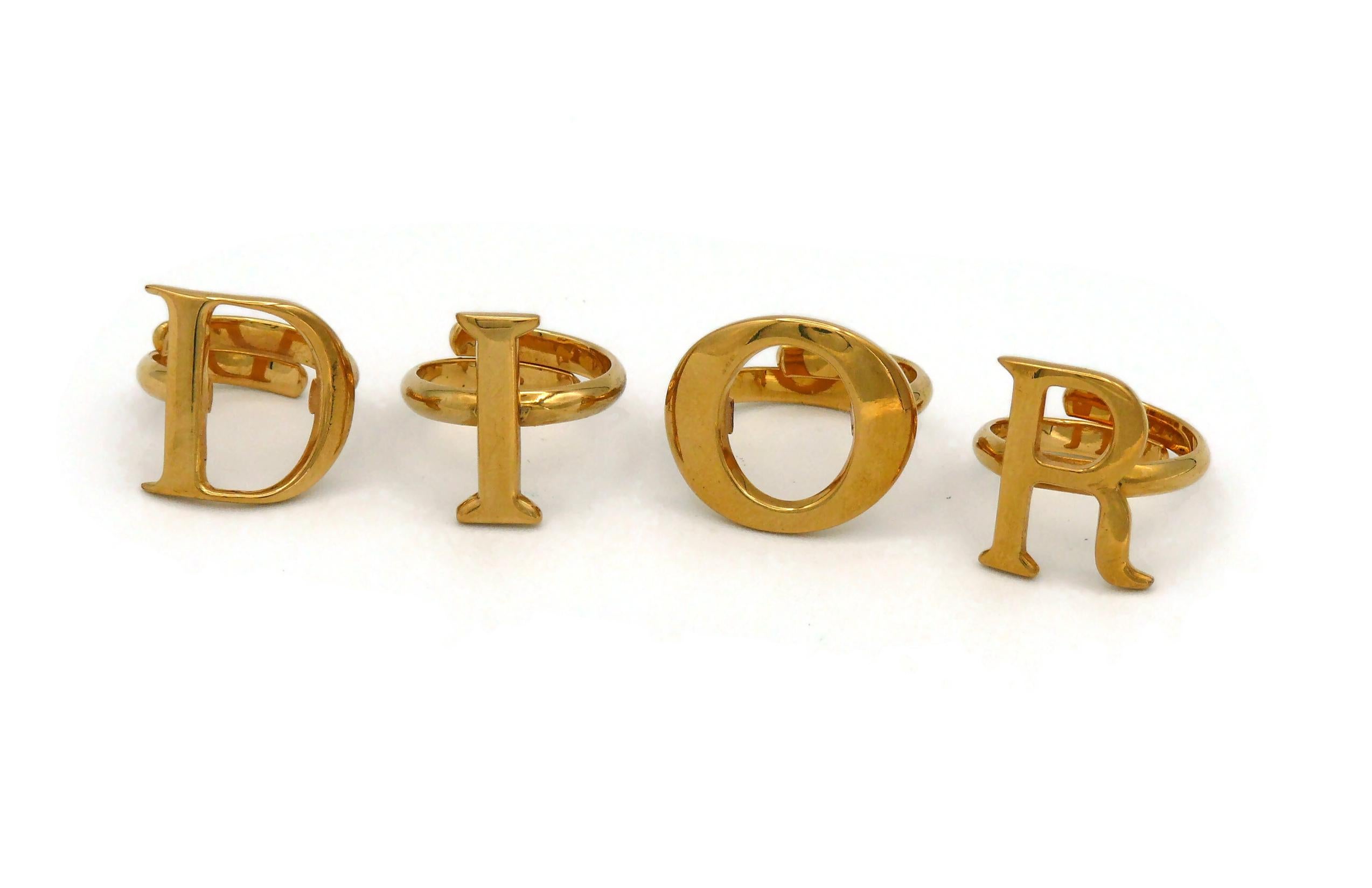 dior letter rings