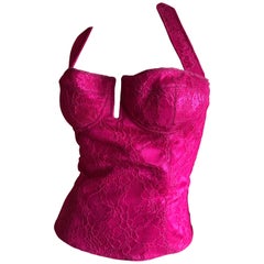 Christian Dior by John Galliano Vintage Hot Pink Lace Corset 