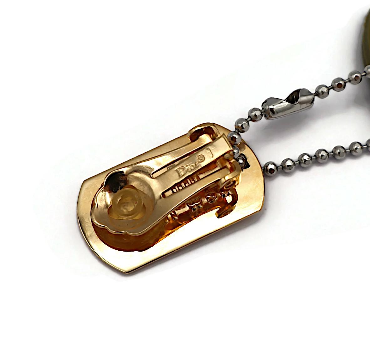 CHRISTIAN DIOR by JOHN GALLIANO Vintage ID Tag New Look Dangle Earrings For Sale 5