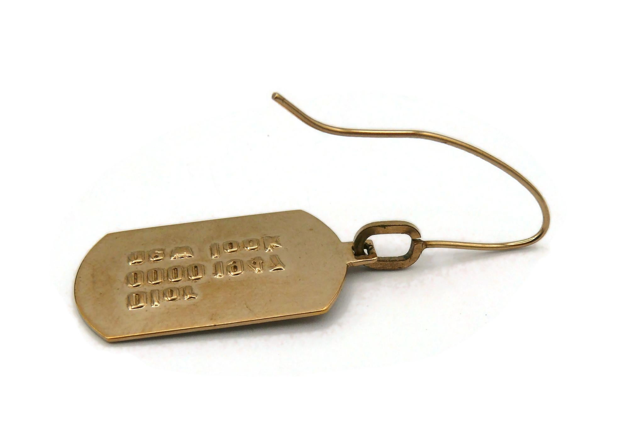 CHRISTIAN DIOR by JOHN GALLIANO Vintage ID Tag Neuer Look Ohrstecker, CHRISTIAN DIOR by JOHN GALLIANO im Angebot 7