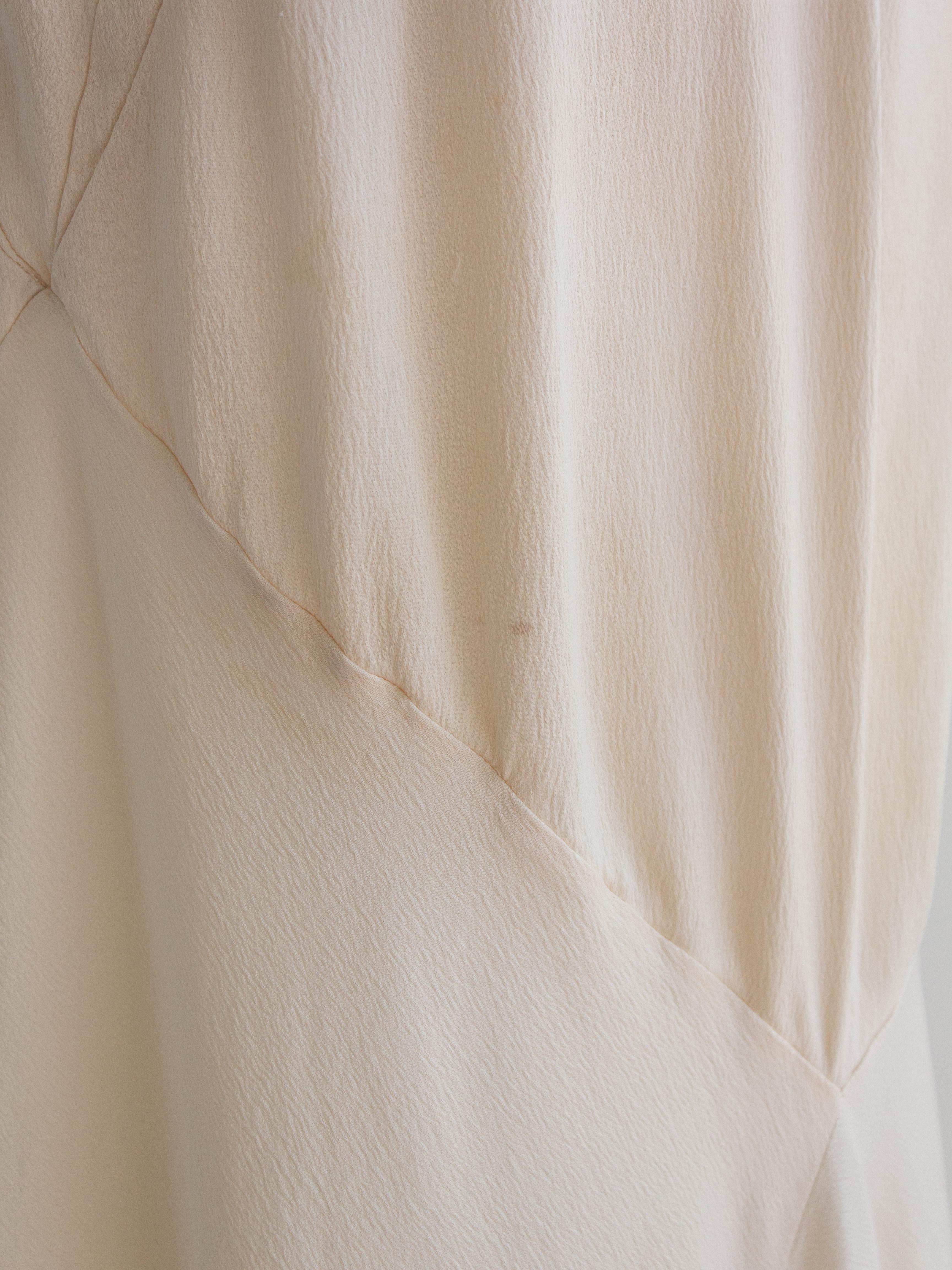 Christian Dior By John Galliano Vintage Ivory White Bias Cut Silk Midi Dress 8